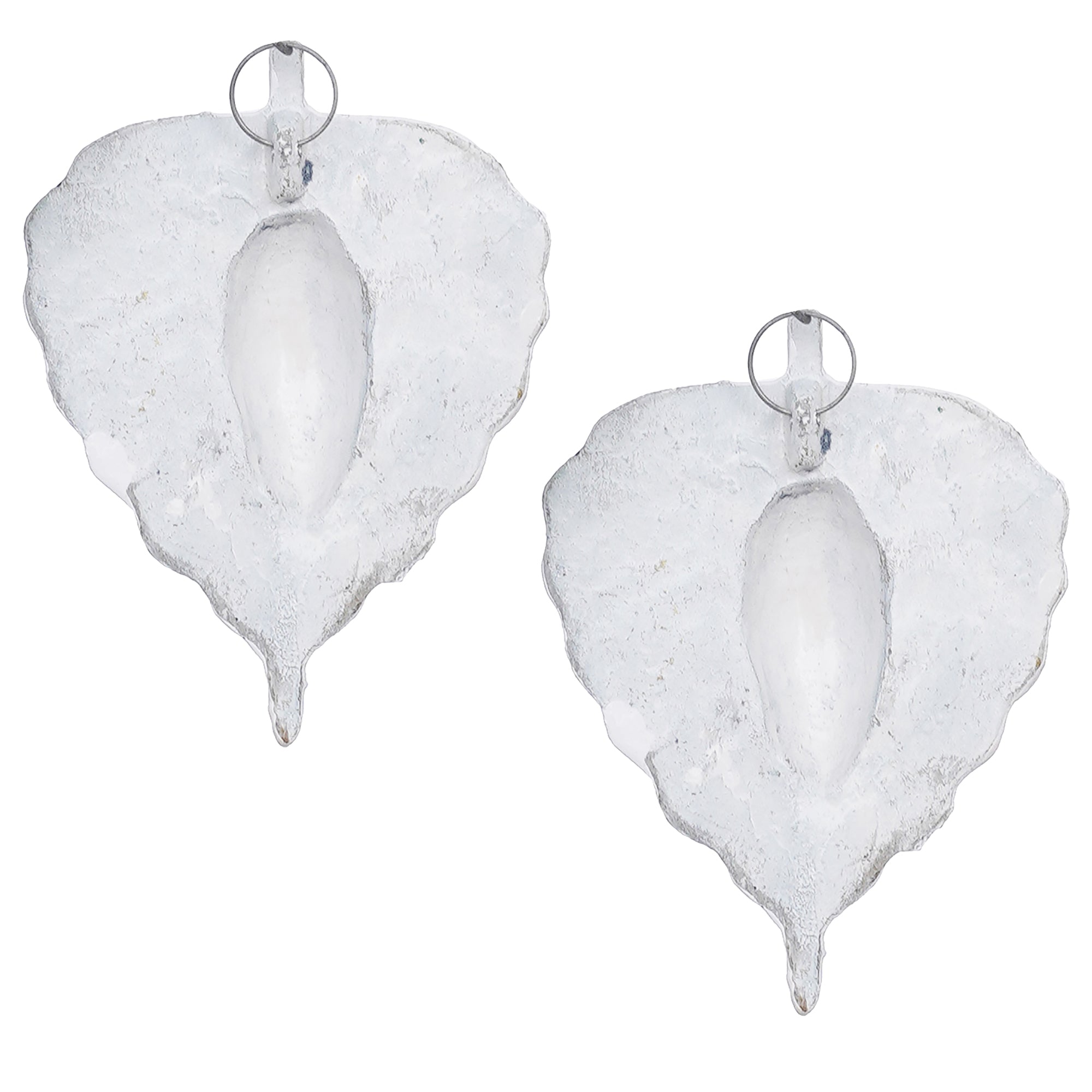 eCraftIndia Set of 2 Golden and White Peepal Leaf Ganesha Wall Hangings 8