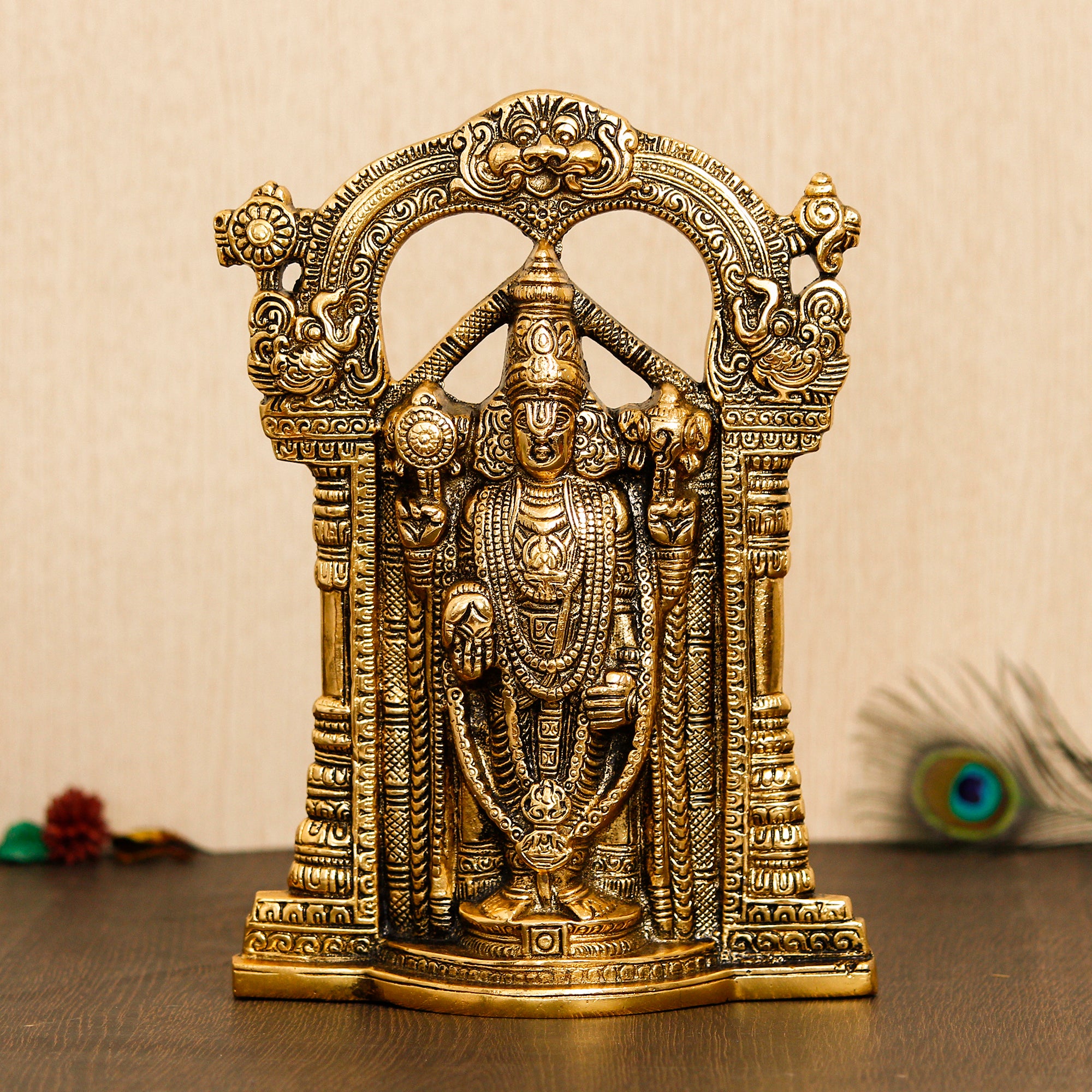 Golden Metal Lord Balaji Idol 1