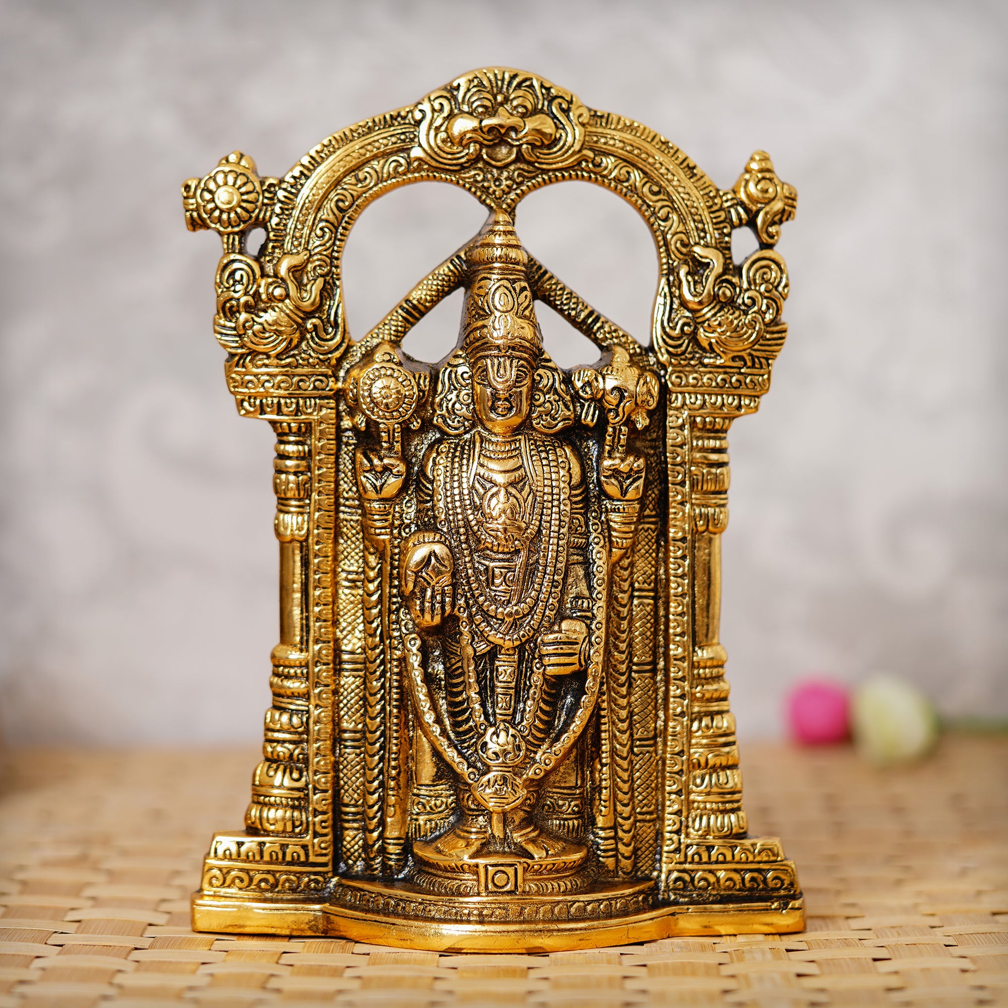 Golden Metal Lord Balaji Idol 3