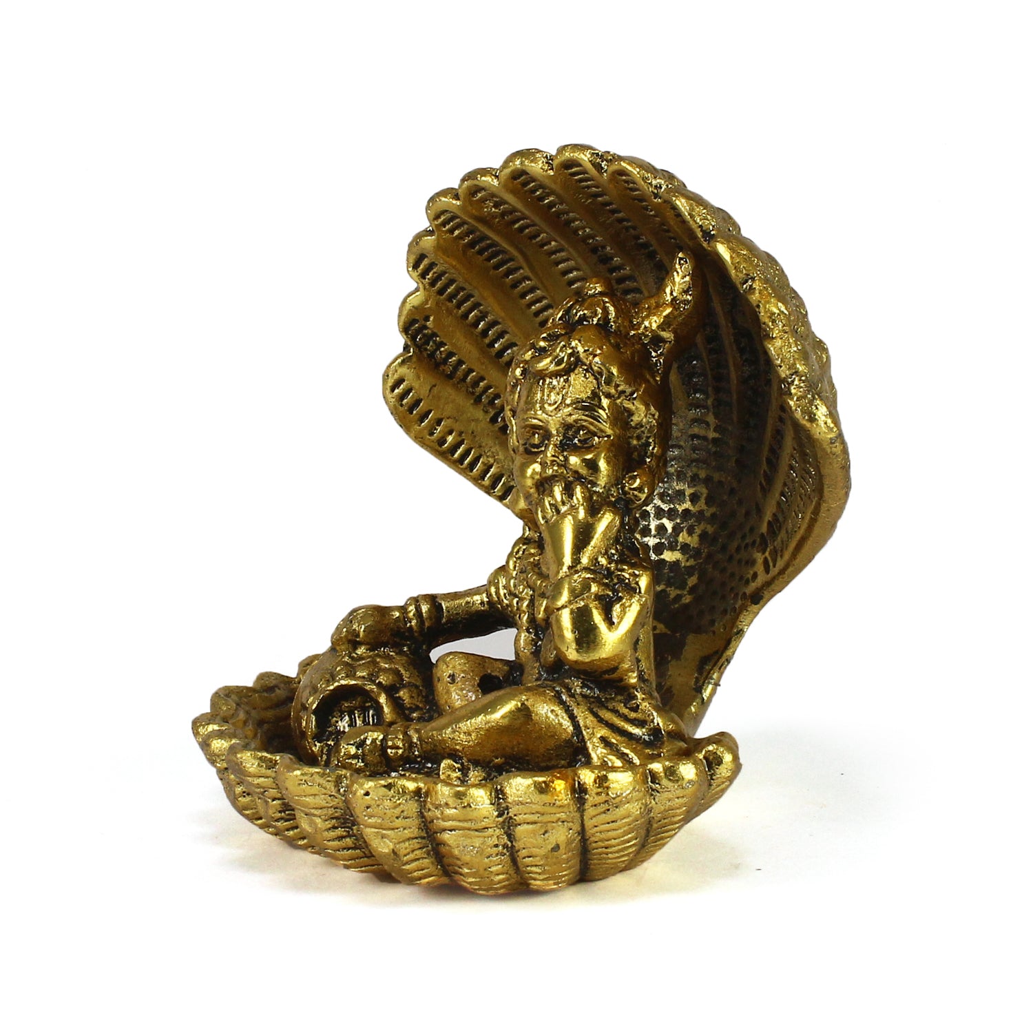 Golden Metal Bal Gopal Krishna Statue having Makhan 4