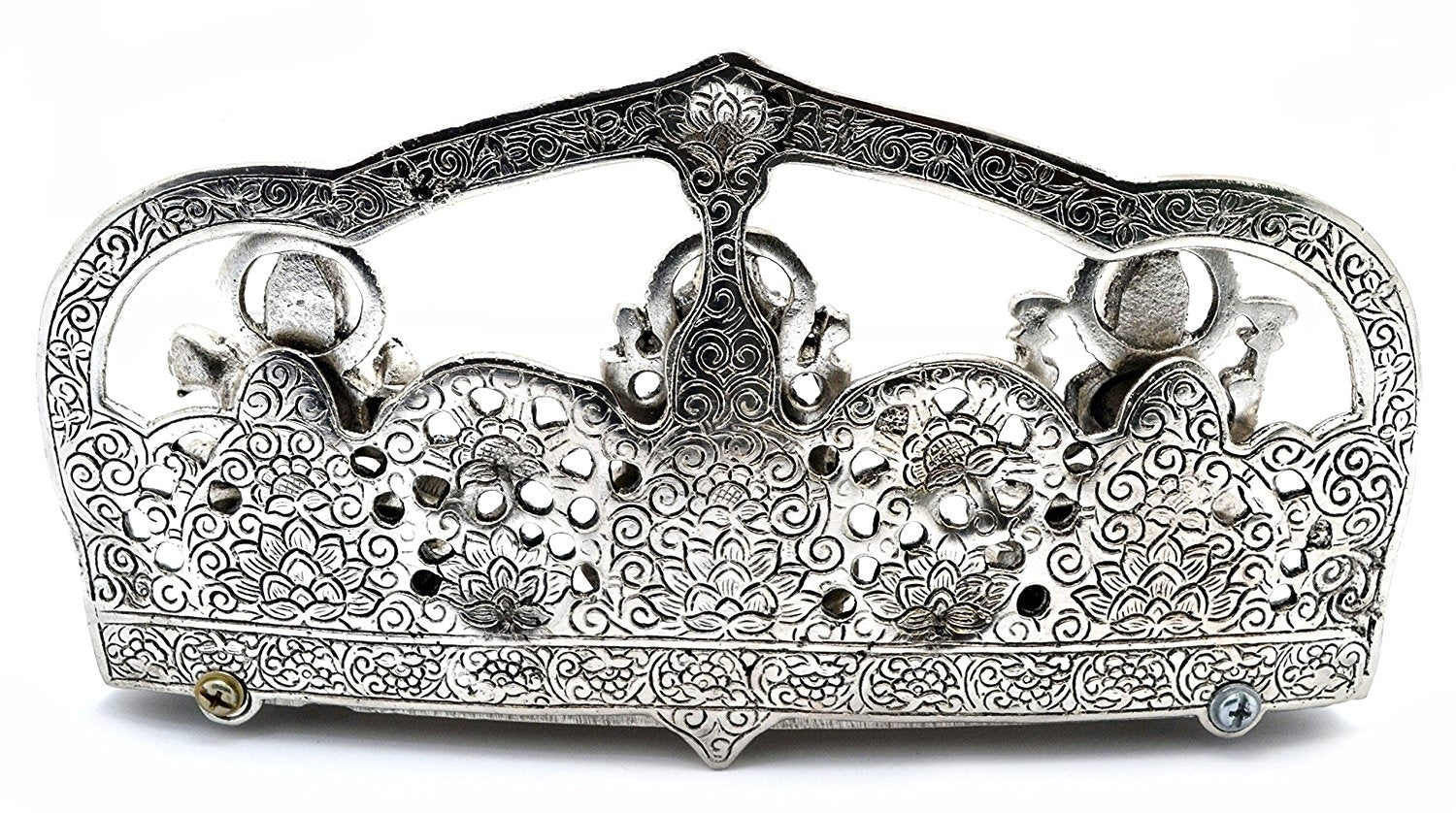 Silver Metal laxmi ganesha saraswati Shining Religious Decorative Showpiece 2