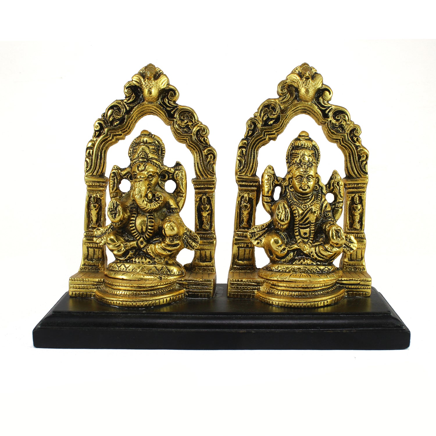 Golden Metal Laxmi Ganesh Murti Religious Idols 1