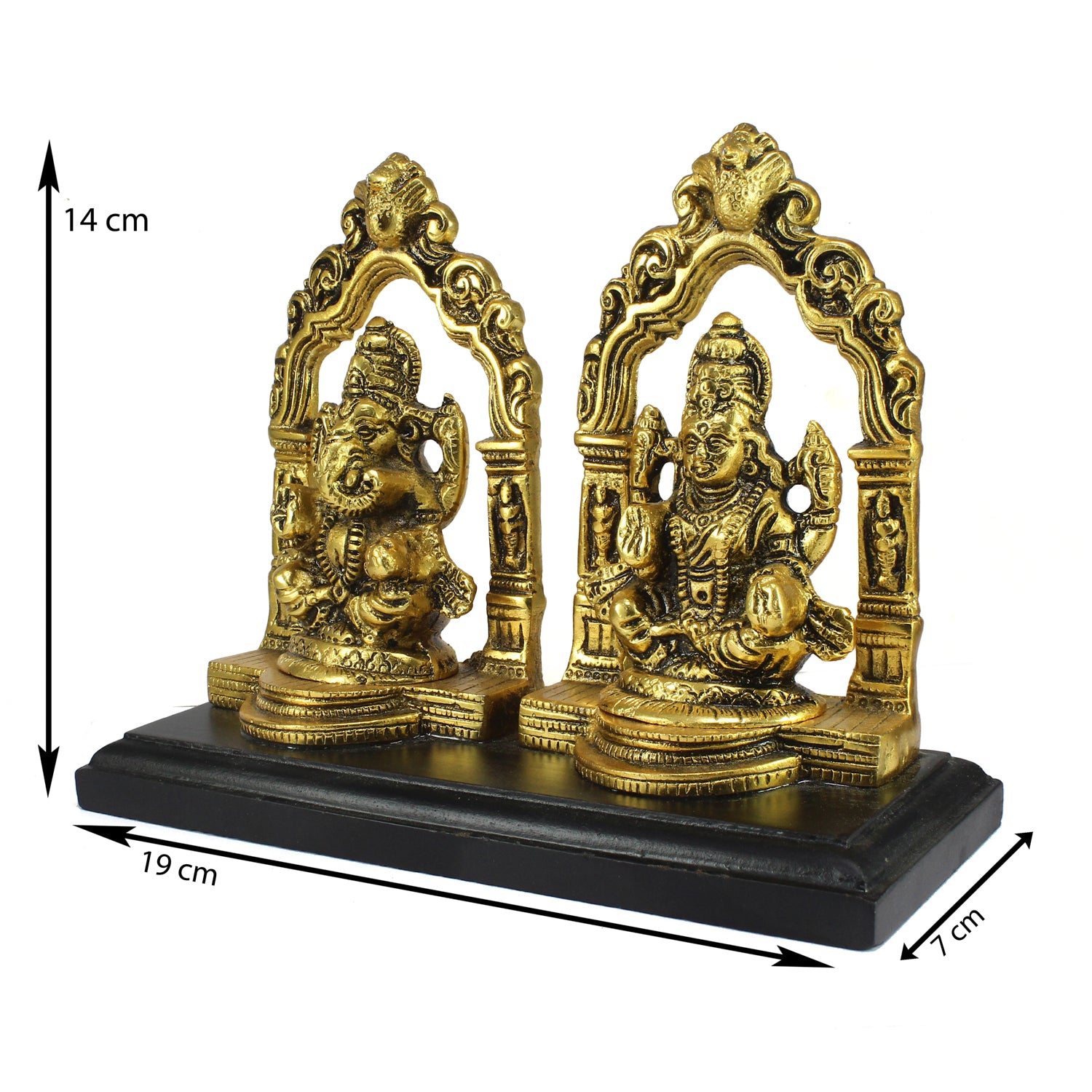 Golden Metal Laxmi Ganesh Murti Religious Idols 2