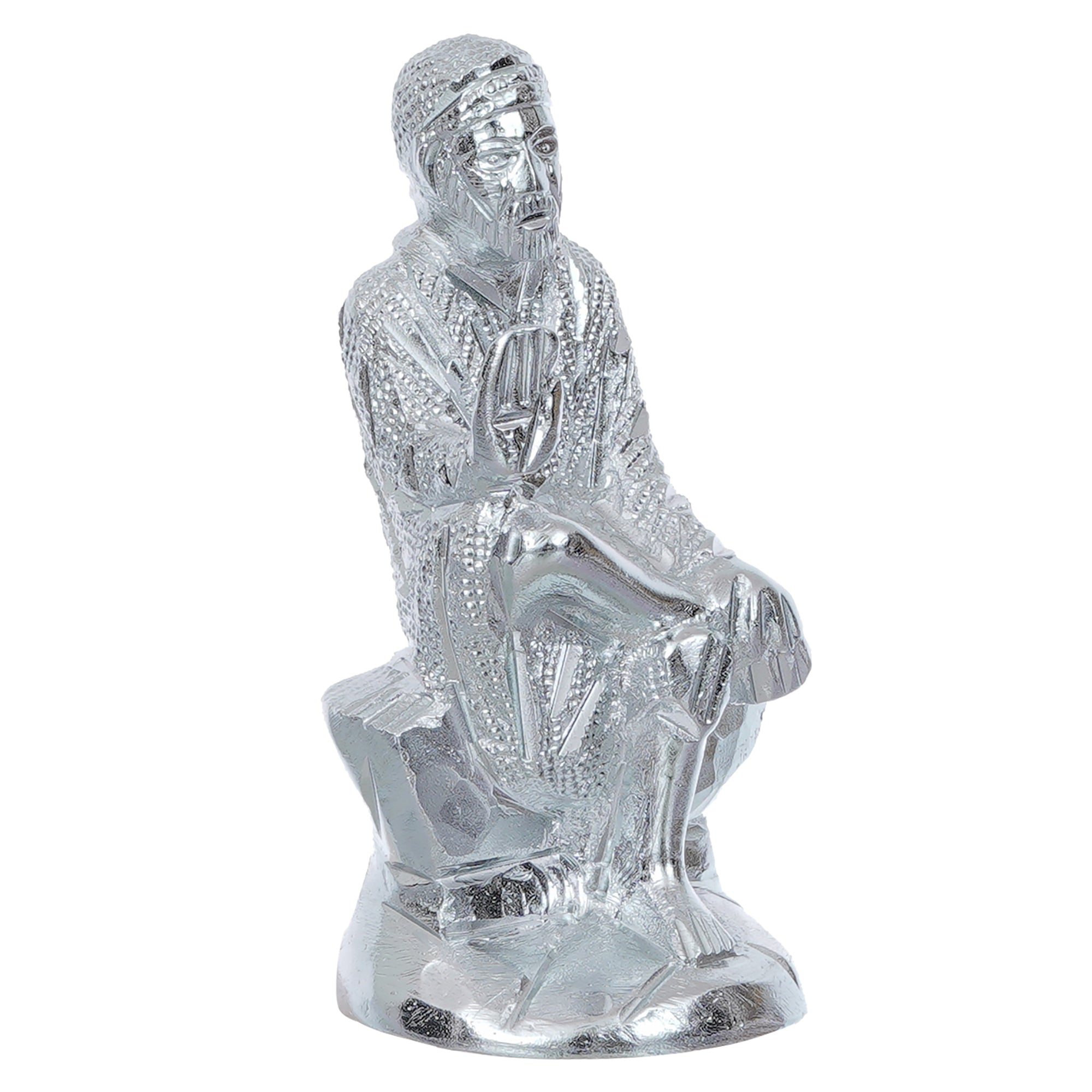 Silver Sai Baba Metal Figurine 2