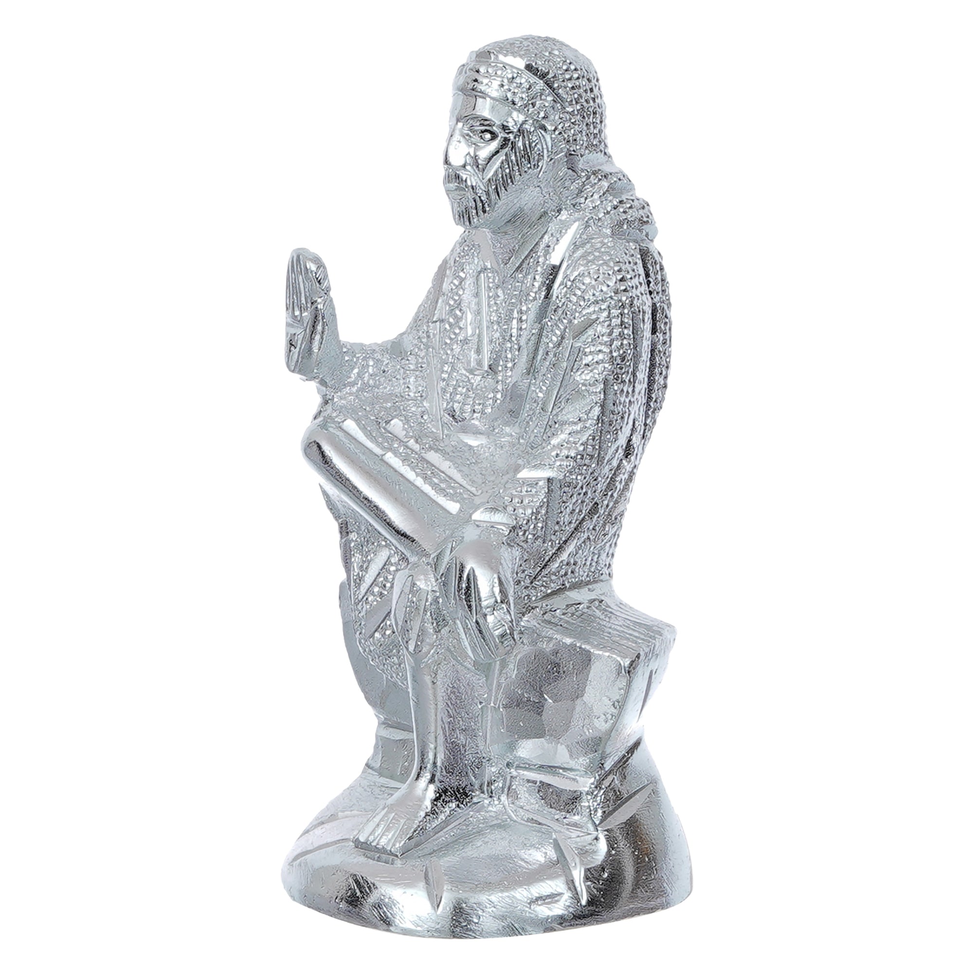 Silver Sai Baba Metal Figurine 4