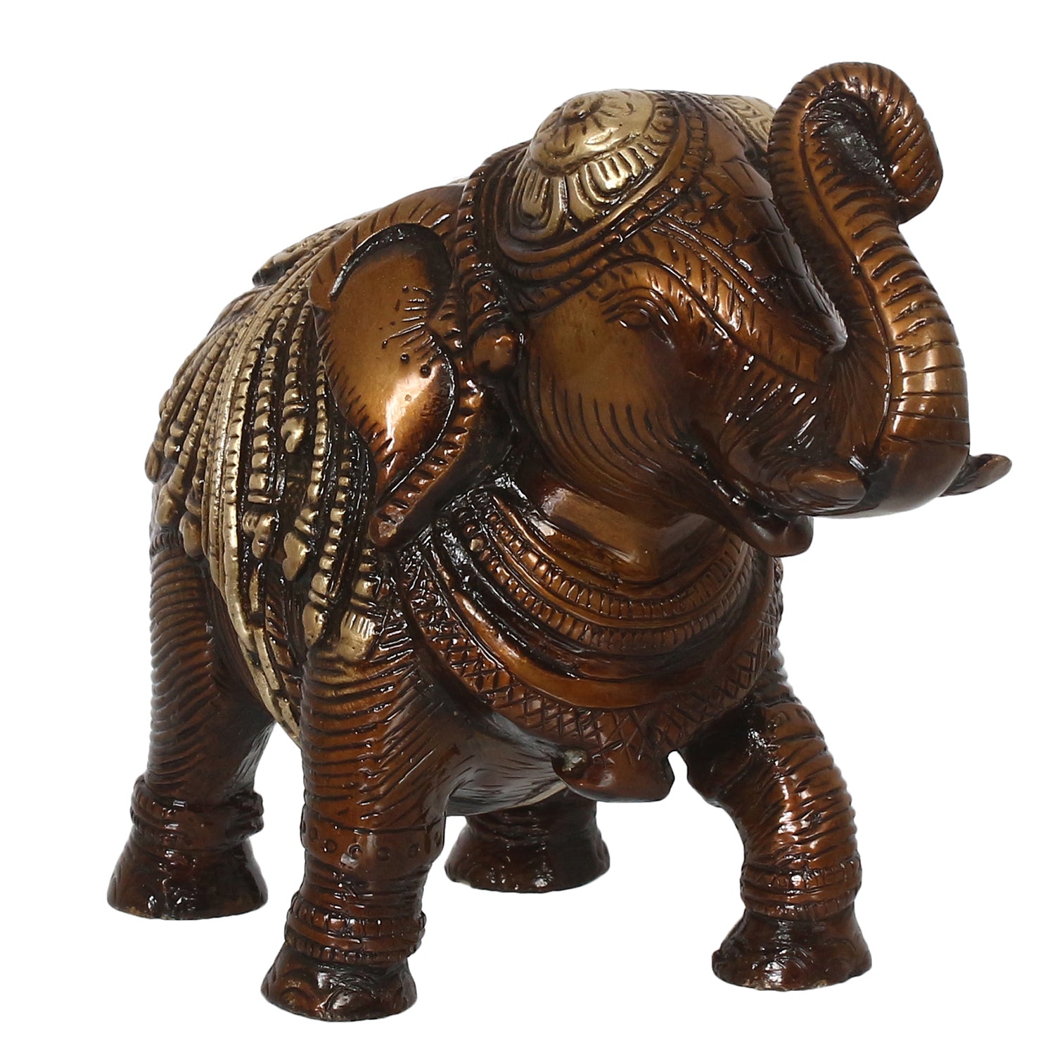 Brown Brass Antique Finish Decorative Elephant statue Animal Figurine 6