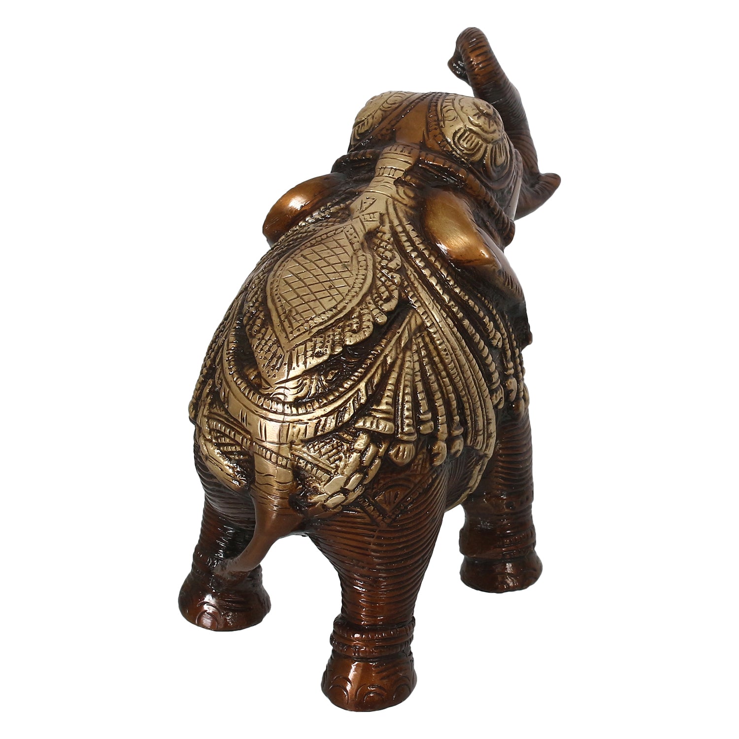 Brown Brass Antique Finish Decorative Elephant statue Animal Figurine 7