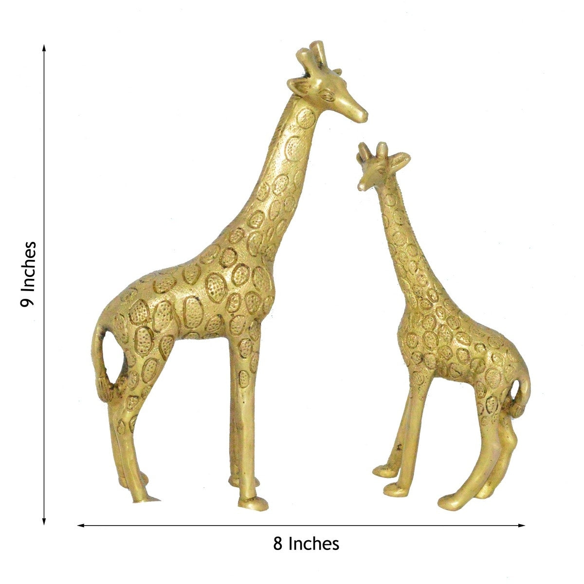 Two Decorative Brass Giraffe Statues Animal Figurines 1