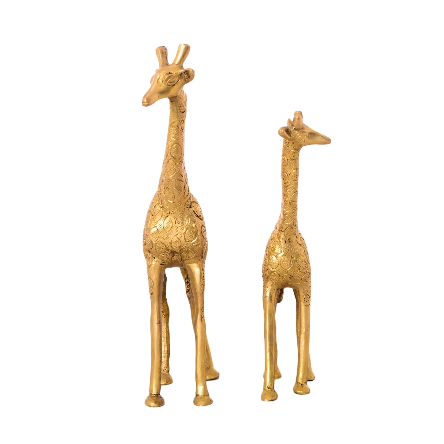 Two Decorative Brass Giraffe Statues Animal Figurines 2