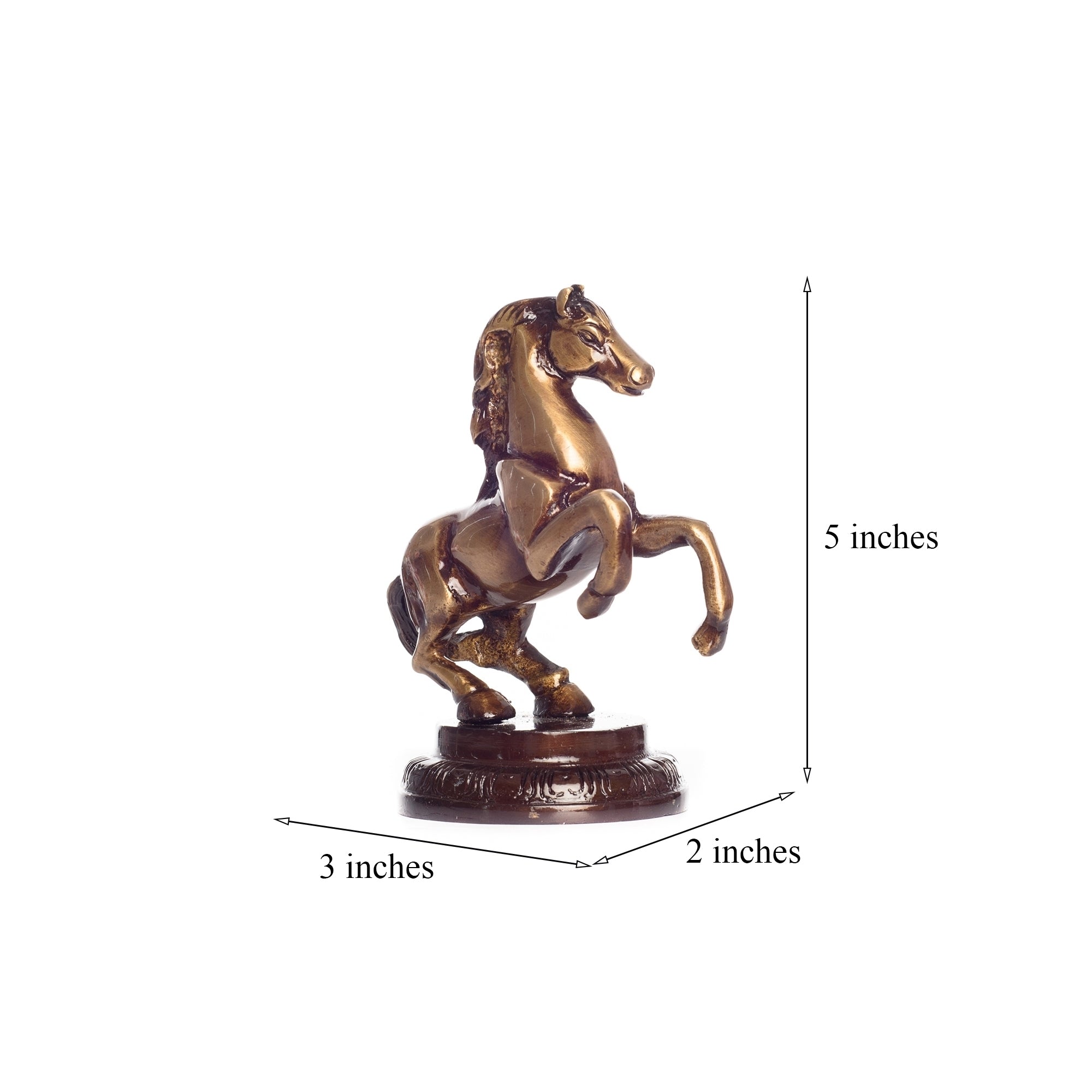 Brown Brass Horse Table Decor Showpiece 2