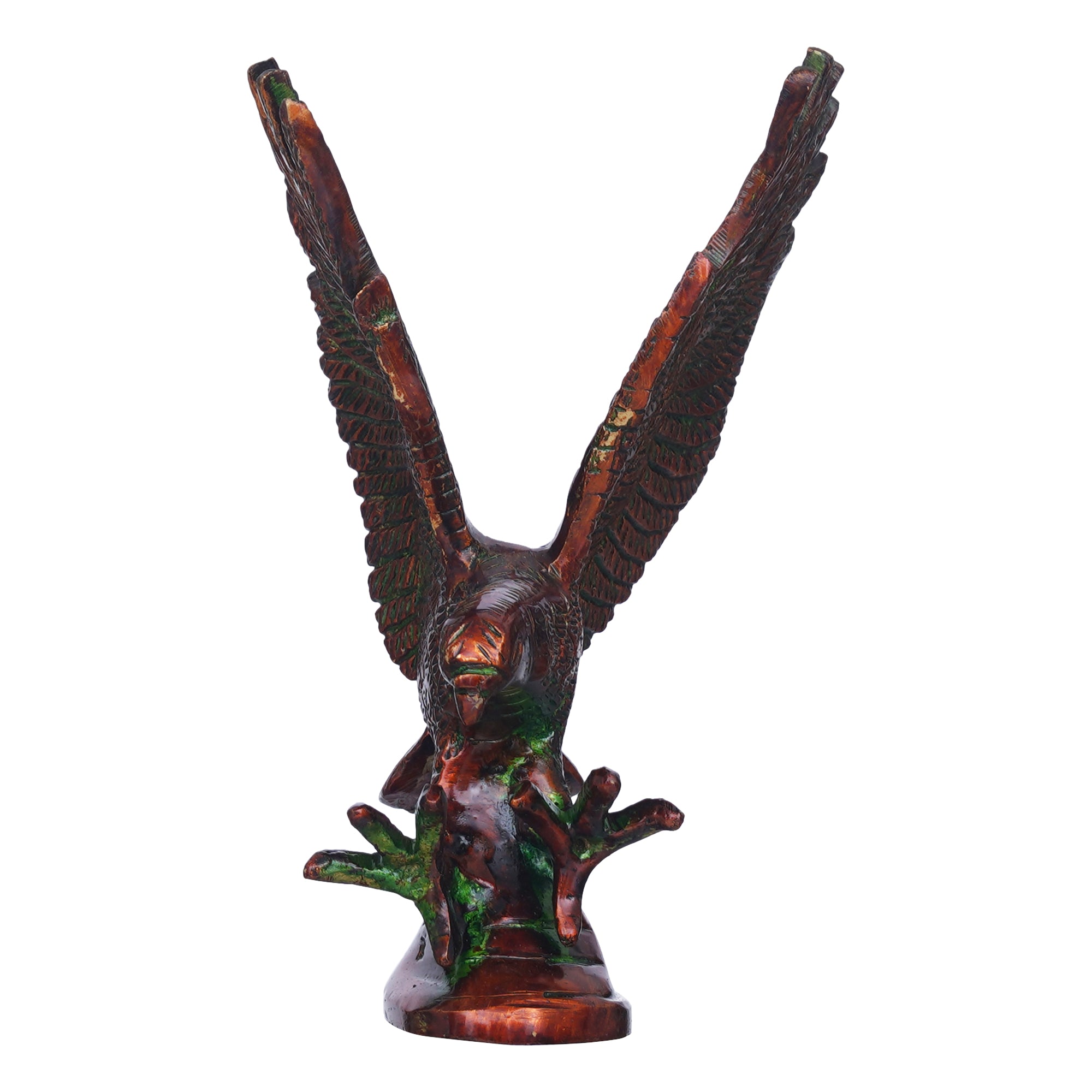 eCraftIndia Brown Brass Flying Eagle Statue Garuda Bird Figurine Showpiece 7