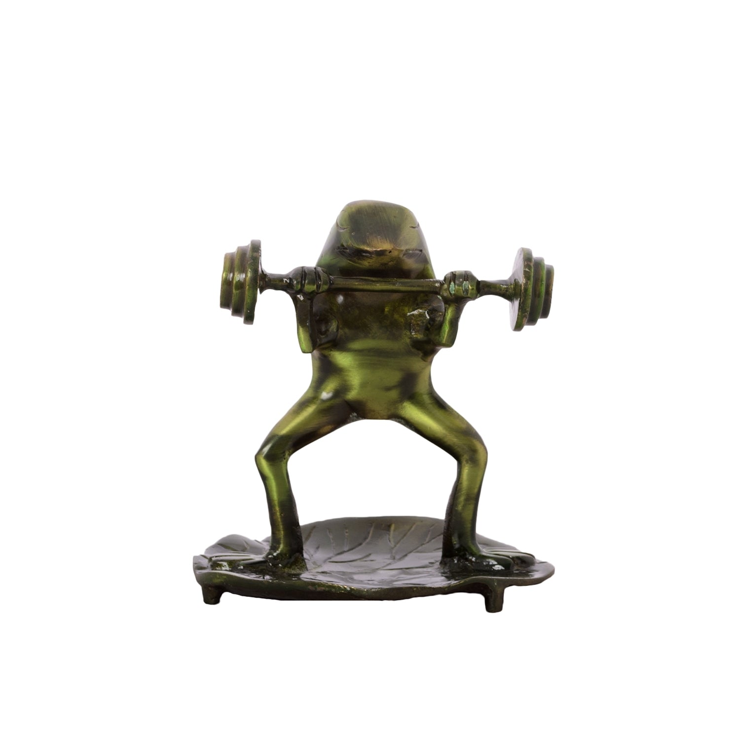 Decorative Brass Bodybuilder Frog Figurine
