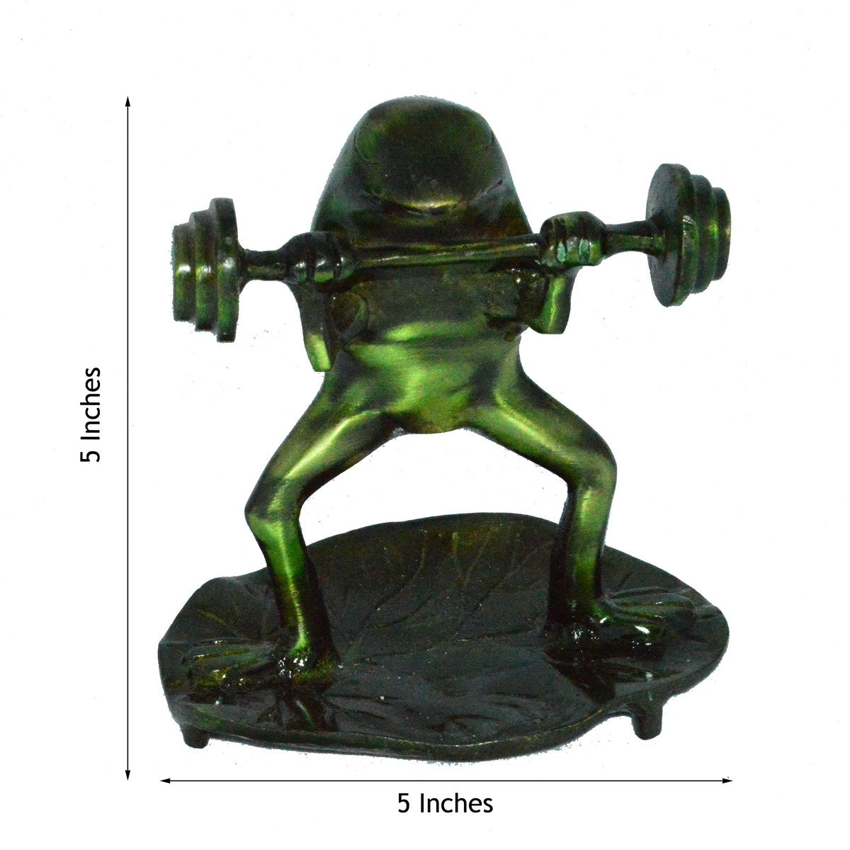 Decorative Brass Bodybuilder Frog Figurine 2