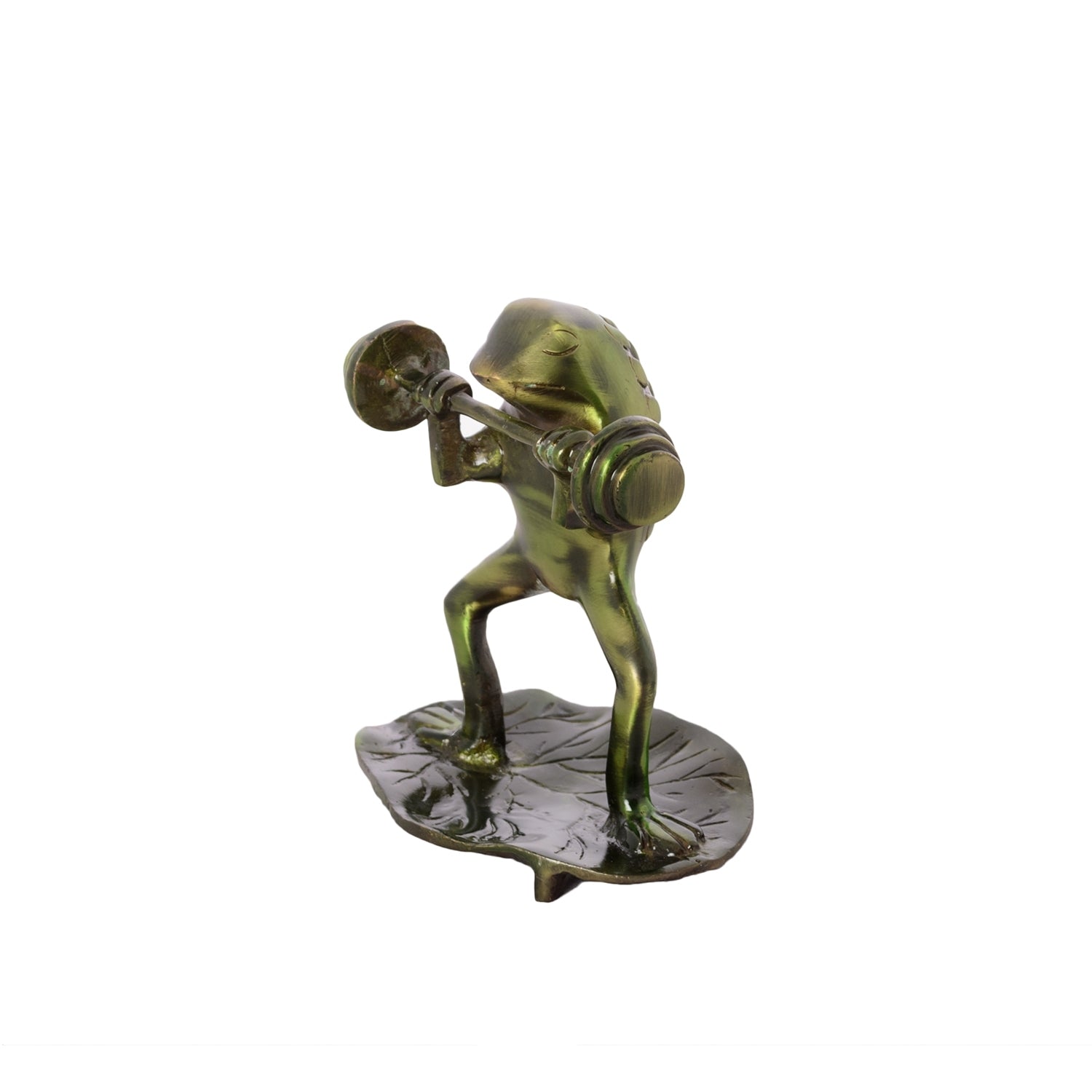 Decorative Brass Bodybuilder Frog Figurine 4