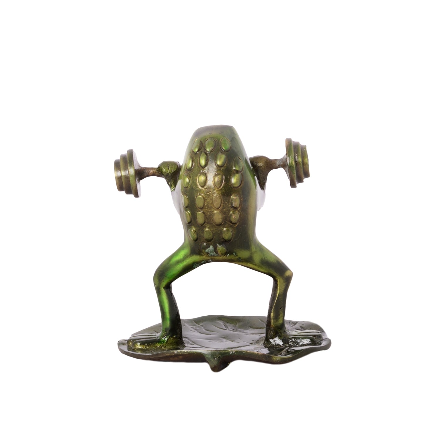 Decorative Brass Bodybuilder Frog Figurine 5