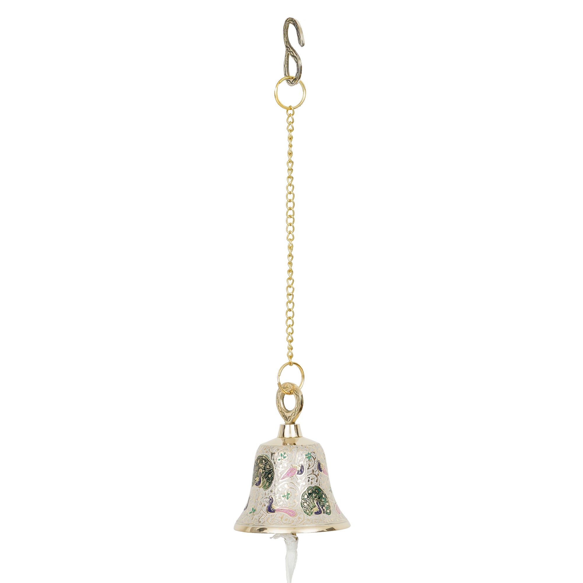 Silver Handcrafted Brass Hanging Pooja Bell 3