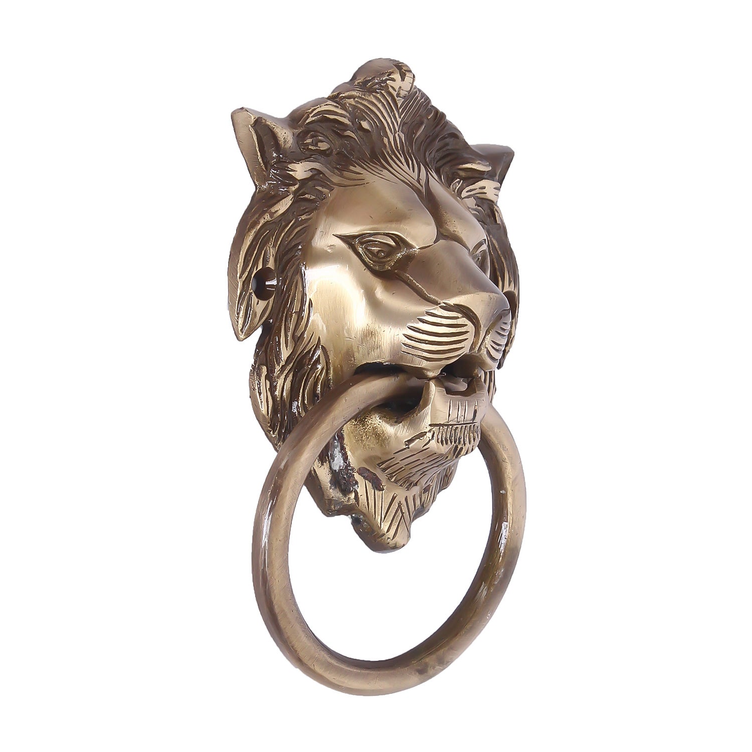 Golden Victorian Style Lion Shape Brass Door Knocker 3