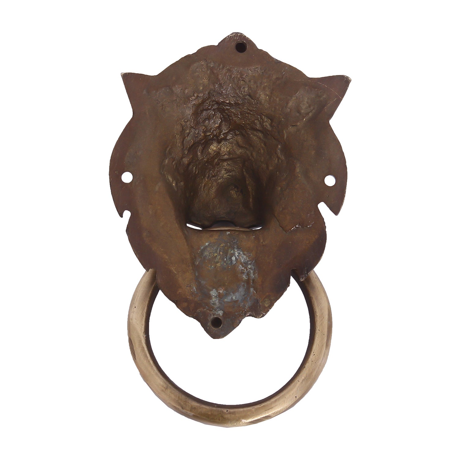 Golden Victorian Style Lion Shape Brass Door Knocker 4