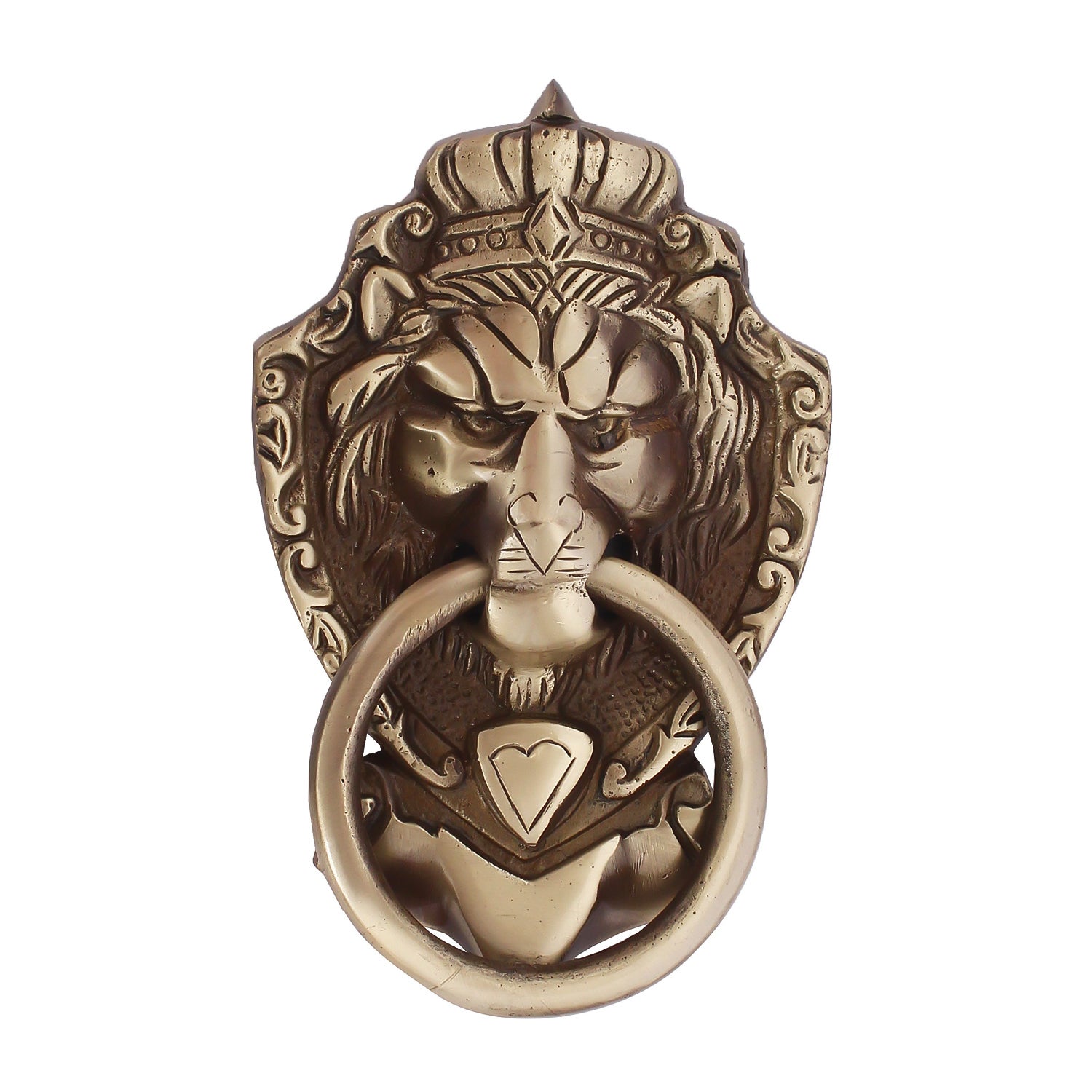 Golden Victorian Style Lion Shape Brass Door Knocker