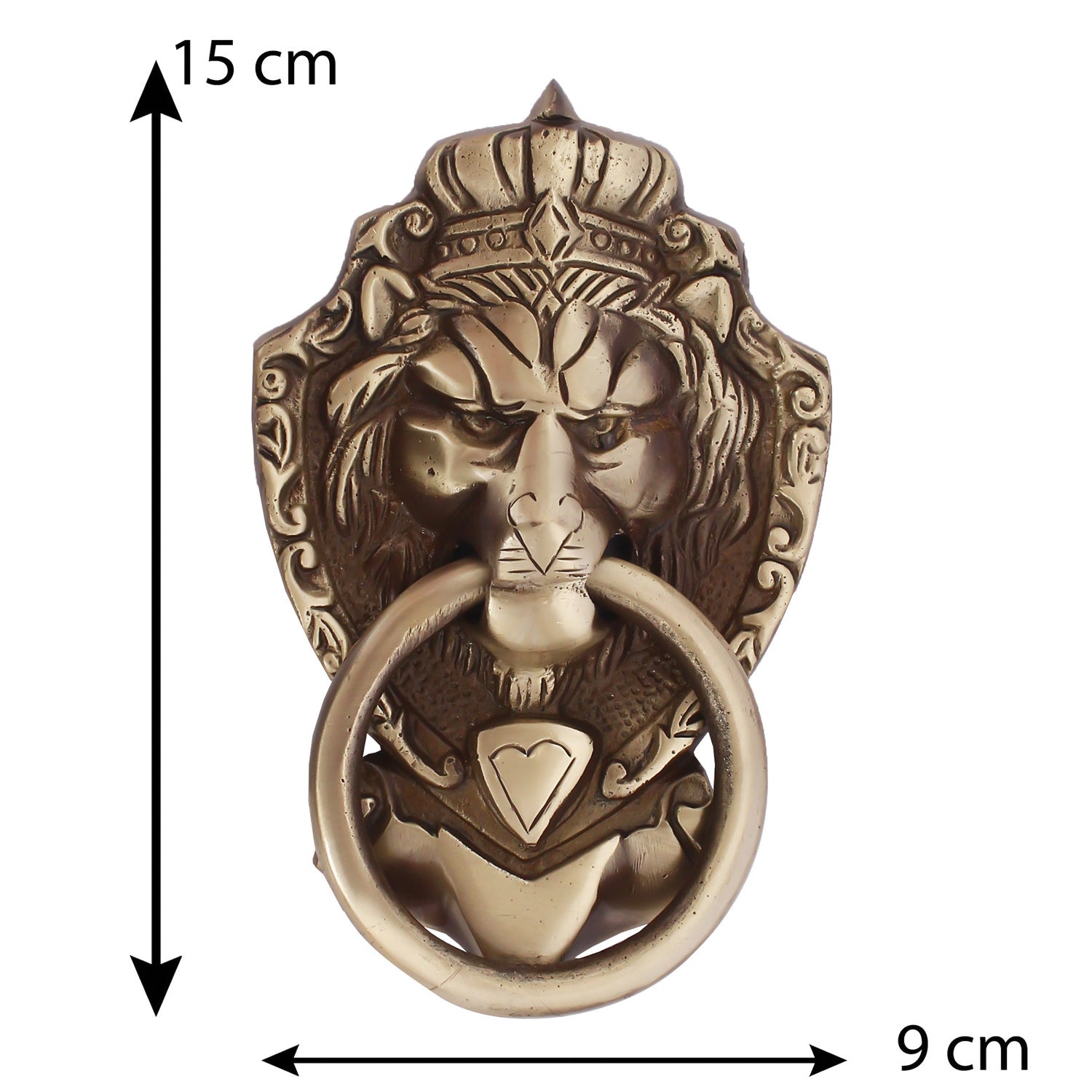 Golden Victorian Style Lion Shape Brass Door Knocker 1