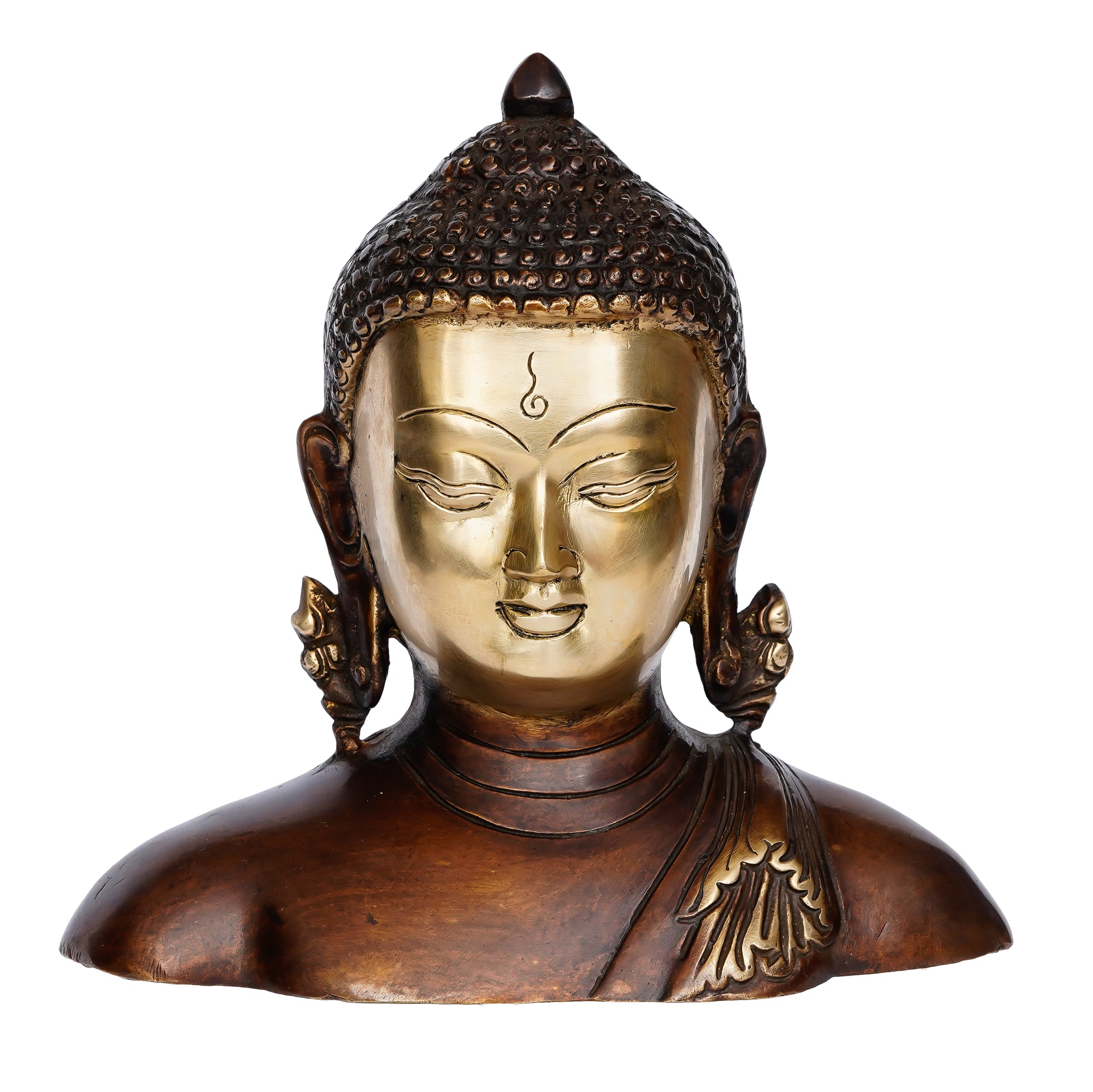 Meditating Buddha Brass Antique Decorative Figurine 2