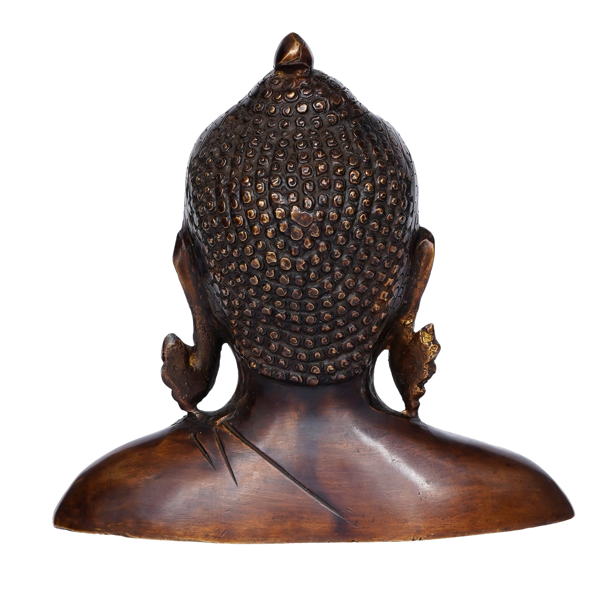 Meditating Buddha Brass Antique Decorative Figurine 6