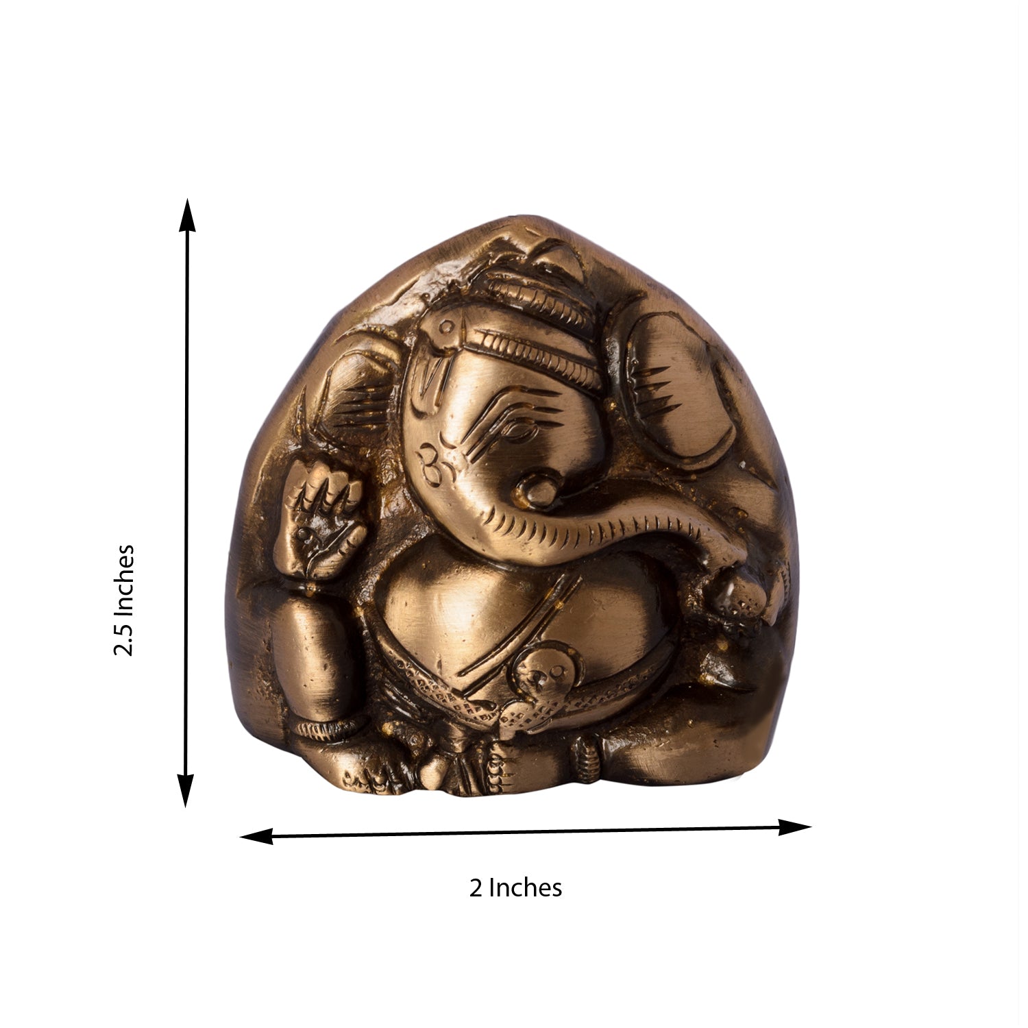 Brass Antique Finish Two Faced Lord Ganesha 2