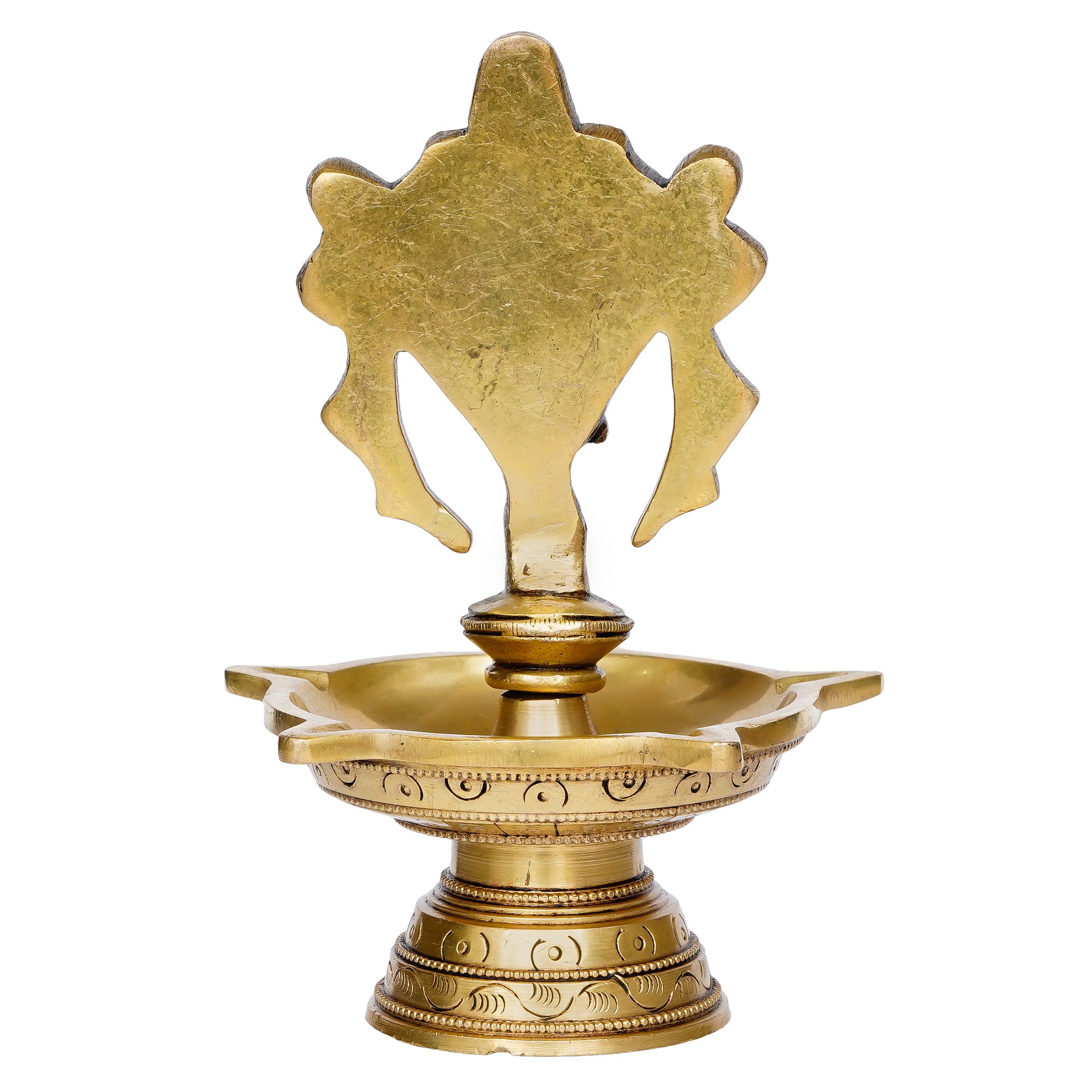 Shankha Handcrafted Brass Diya with 5 wicks 6