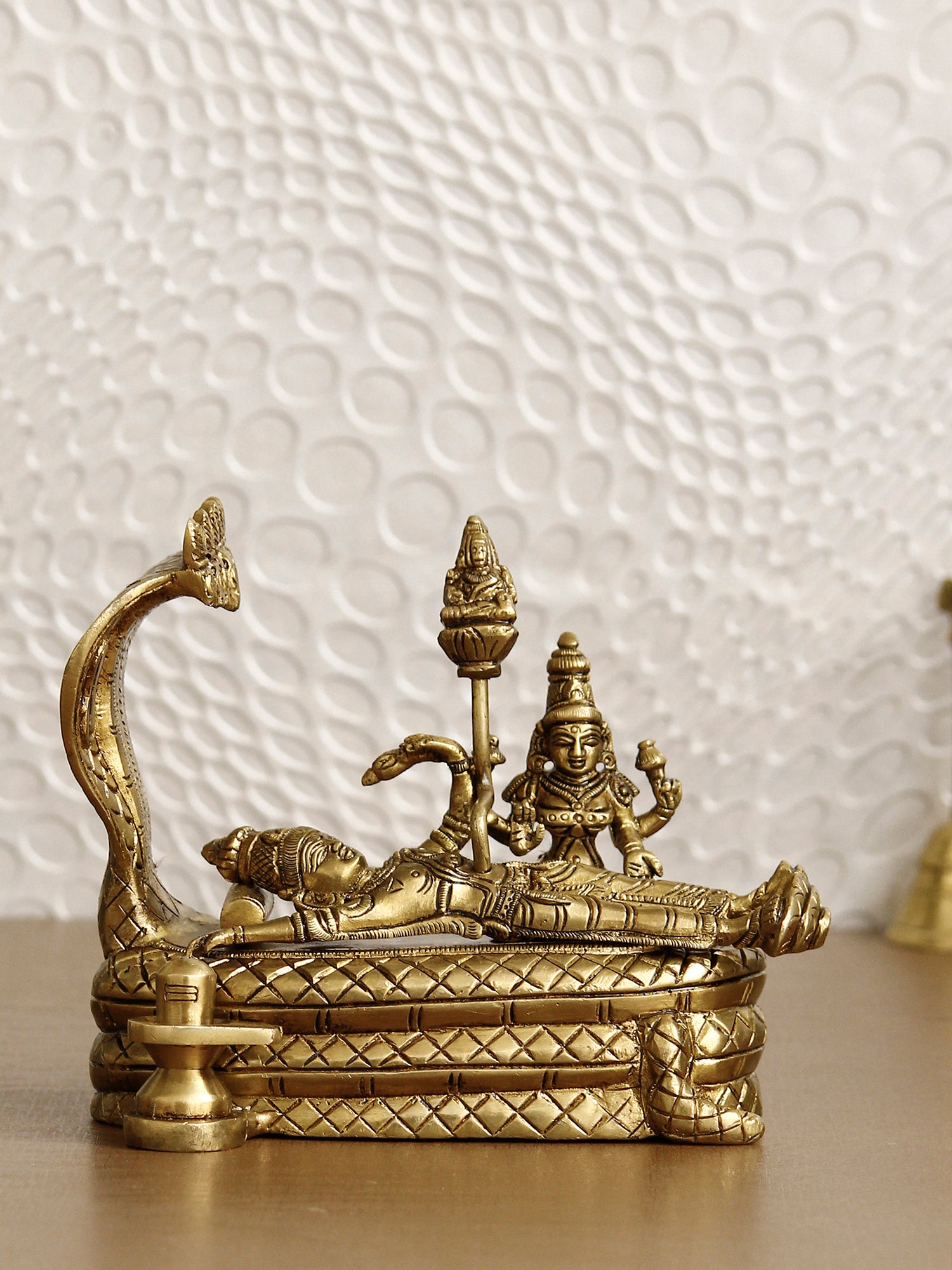 Golden Brass Shri Padmanabhaswamy Idol 1