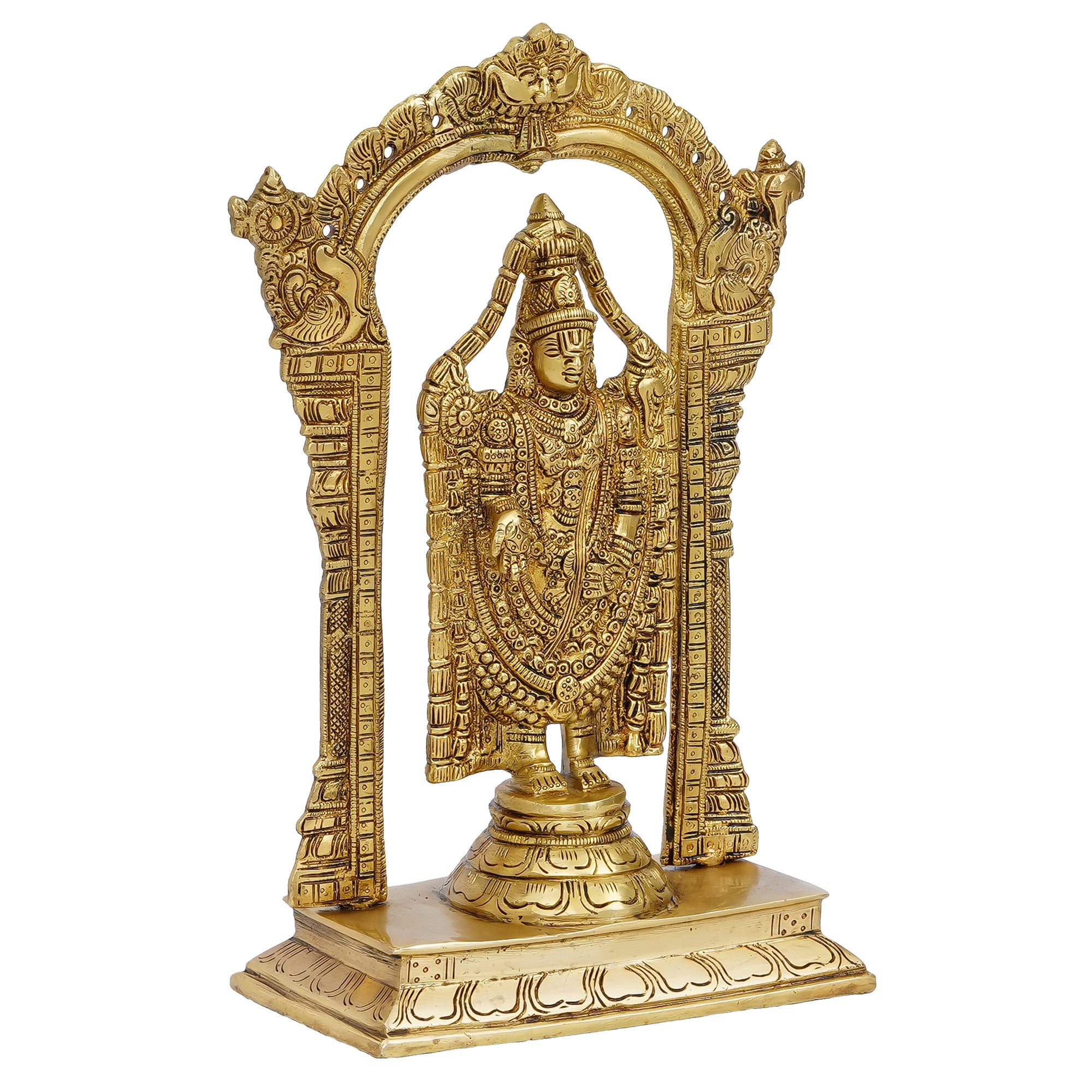 Golden Brass Handcrafted Lord Balaji Statue 2