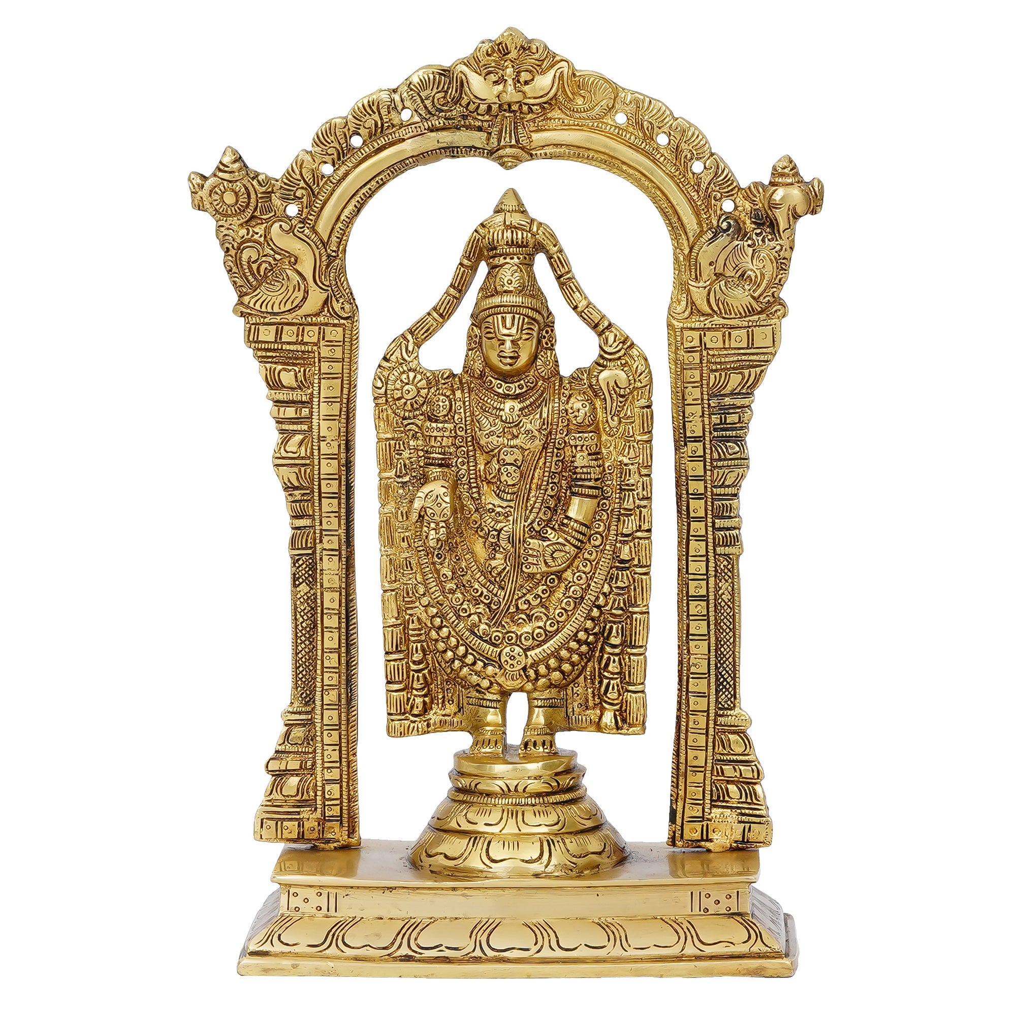Golden Brass Handcrafted Lord Balaji Statue 4