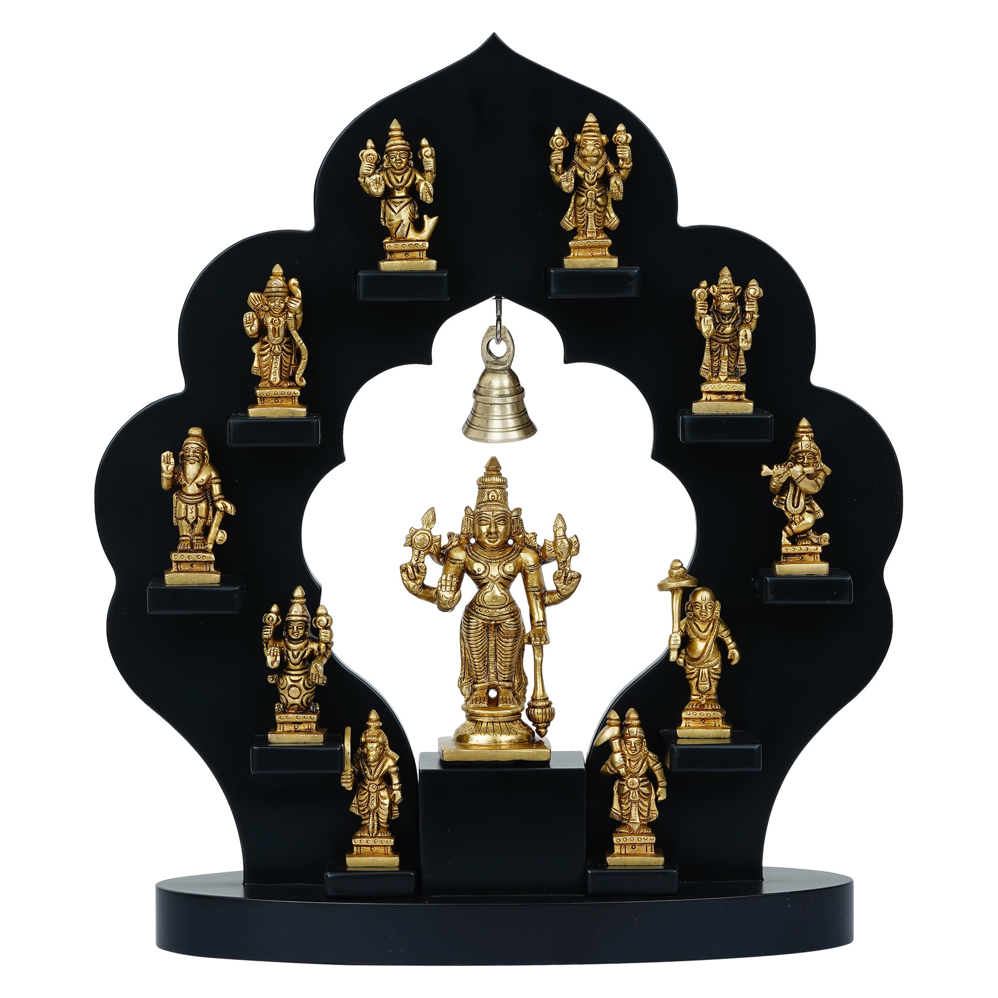 Golden Brass Dashavatara 10 Avatars Of Lord Vishnu Statues for Home 2
