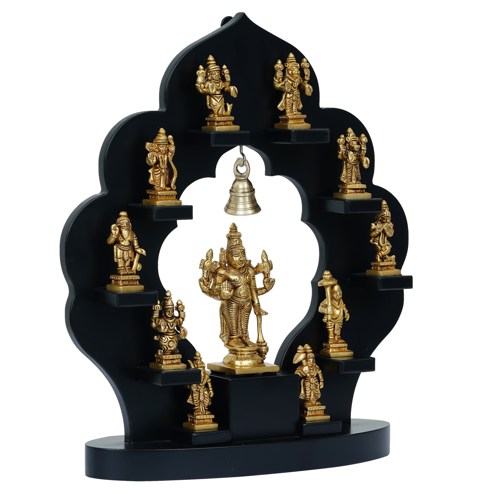 Golden Brass Dashavatara 10 Avatars Of Lord Vishnu Statues for Home 4