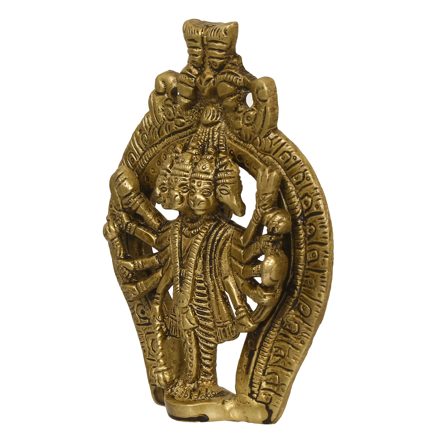 Golden Brass Lord Panchmukhi Hanuman Statue 5