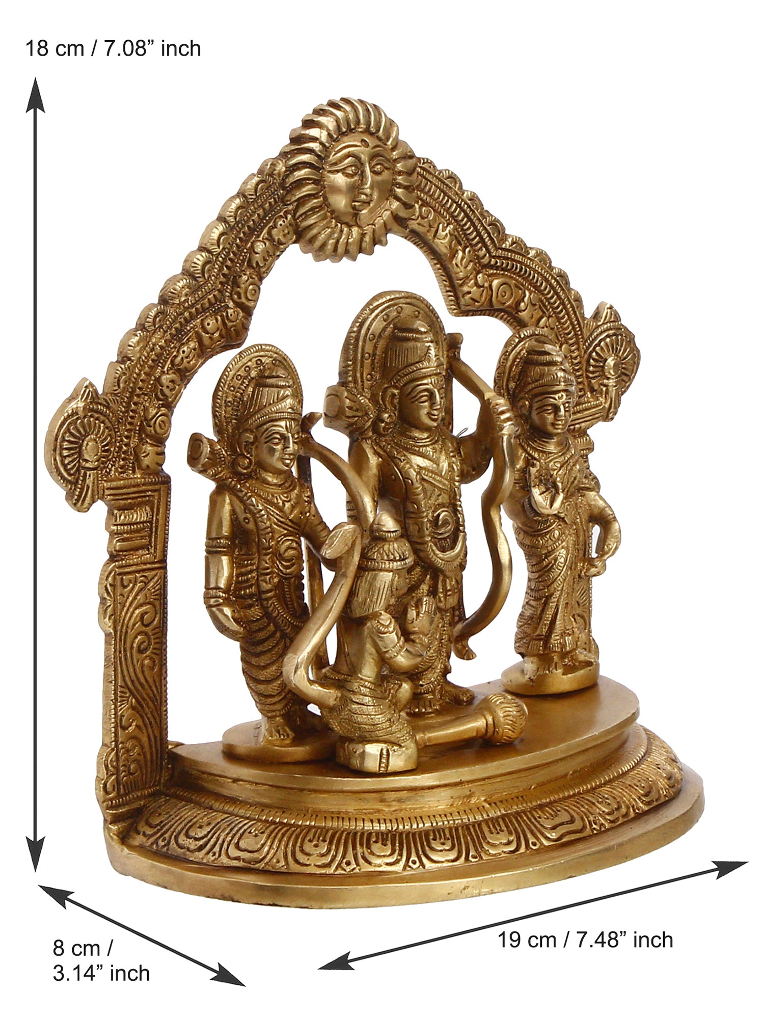Golden Brass Handcrafted Ram Darbar Idol 3
