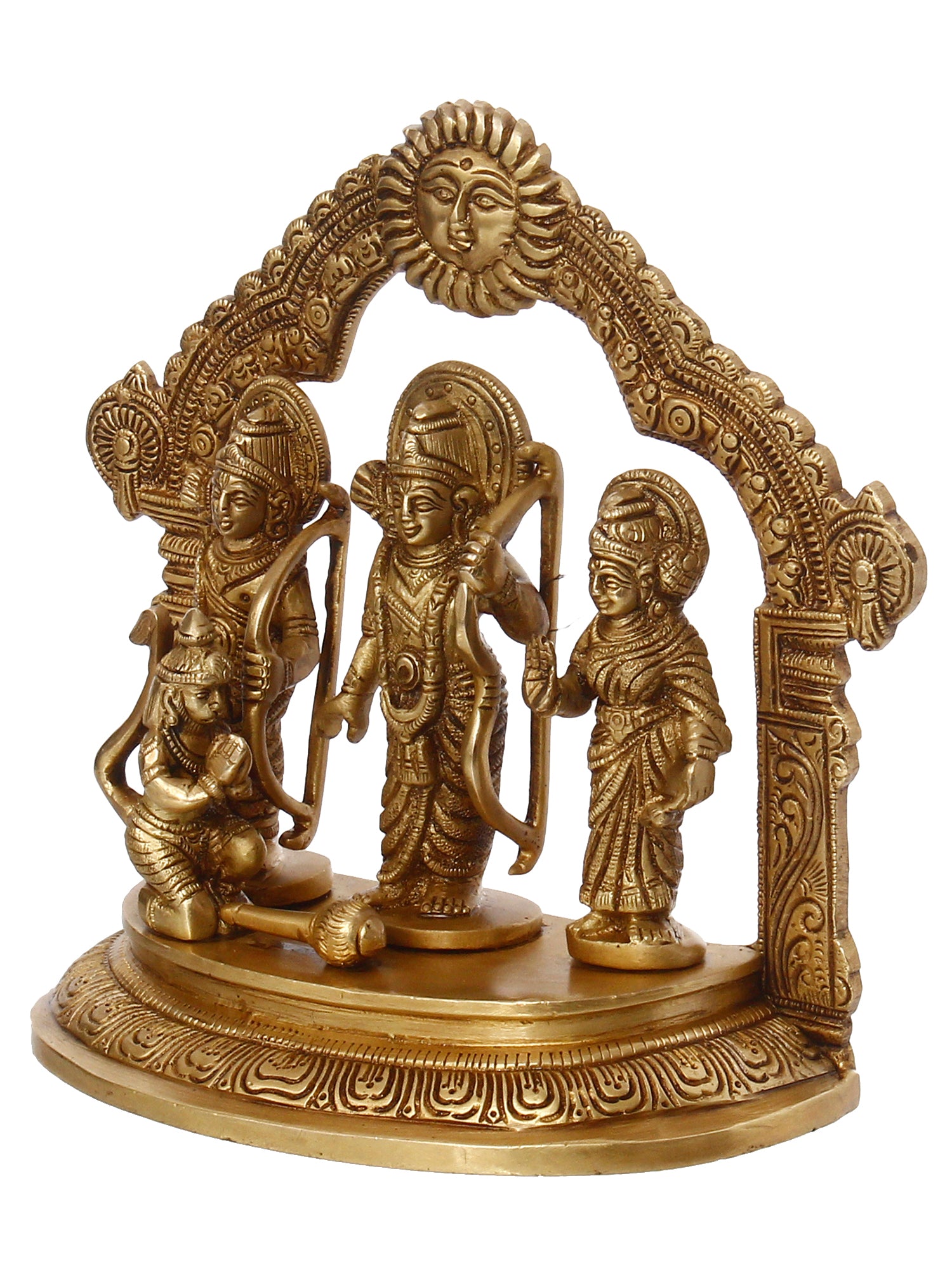 Golden Brass Handcrafted Ram Darbar Idol 4