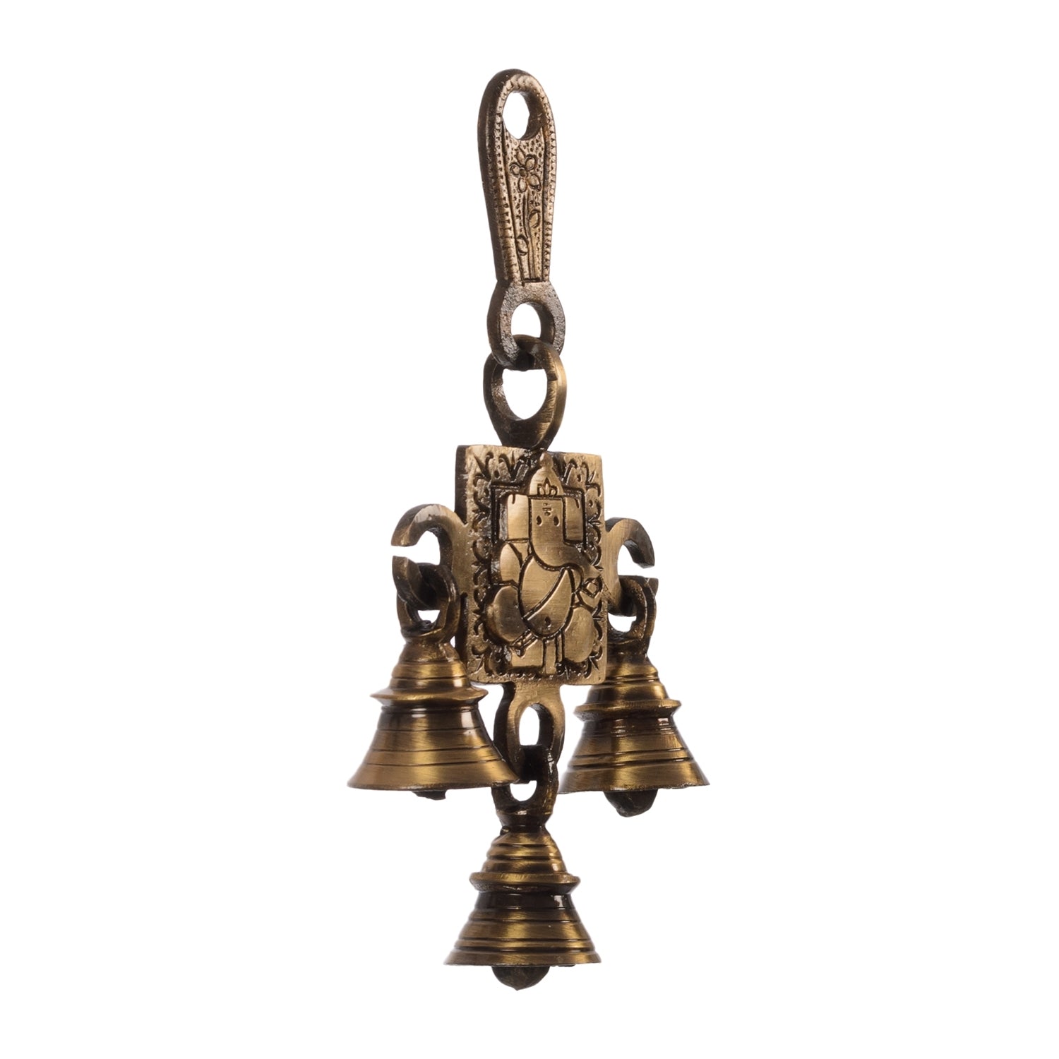 Lord Ganesha Brass Wall Hanging Bells 2