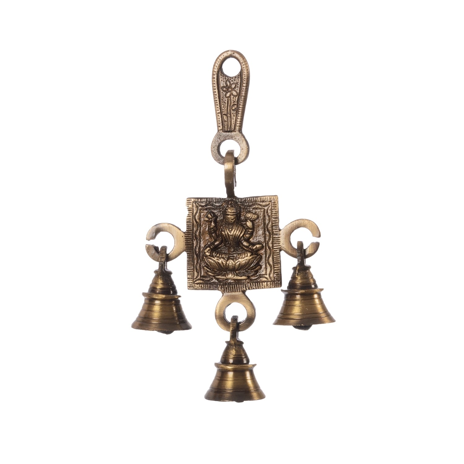 Goddess Laxmi Brass Wall Hanging Bells