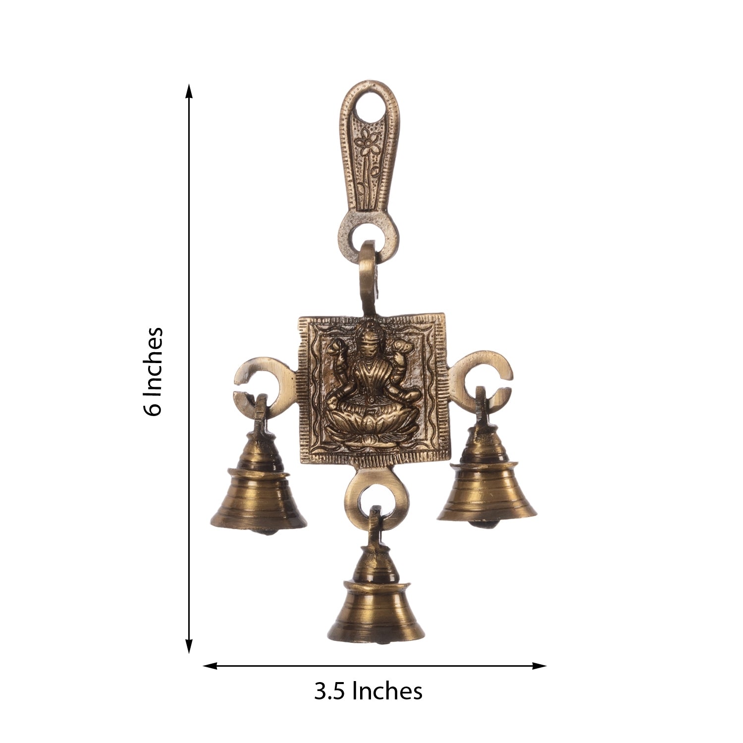 Goddess Laxmi Brass Wall Hanging Bells 1