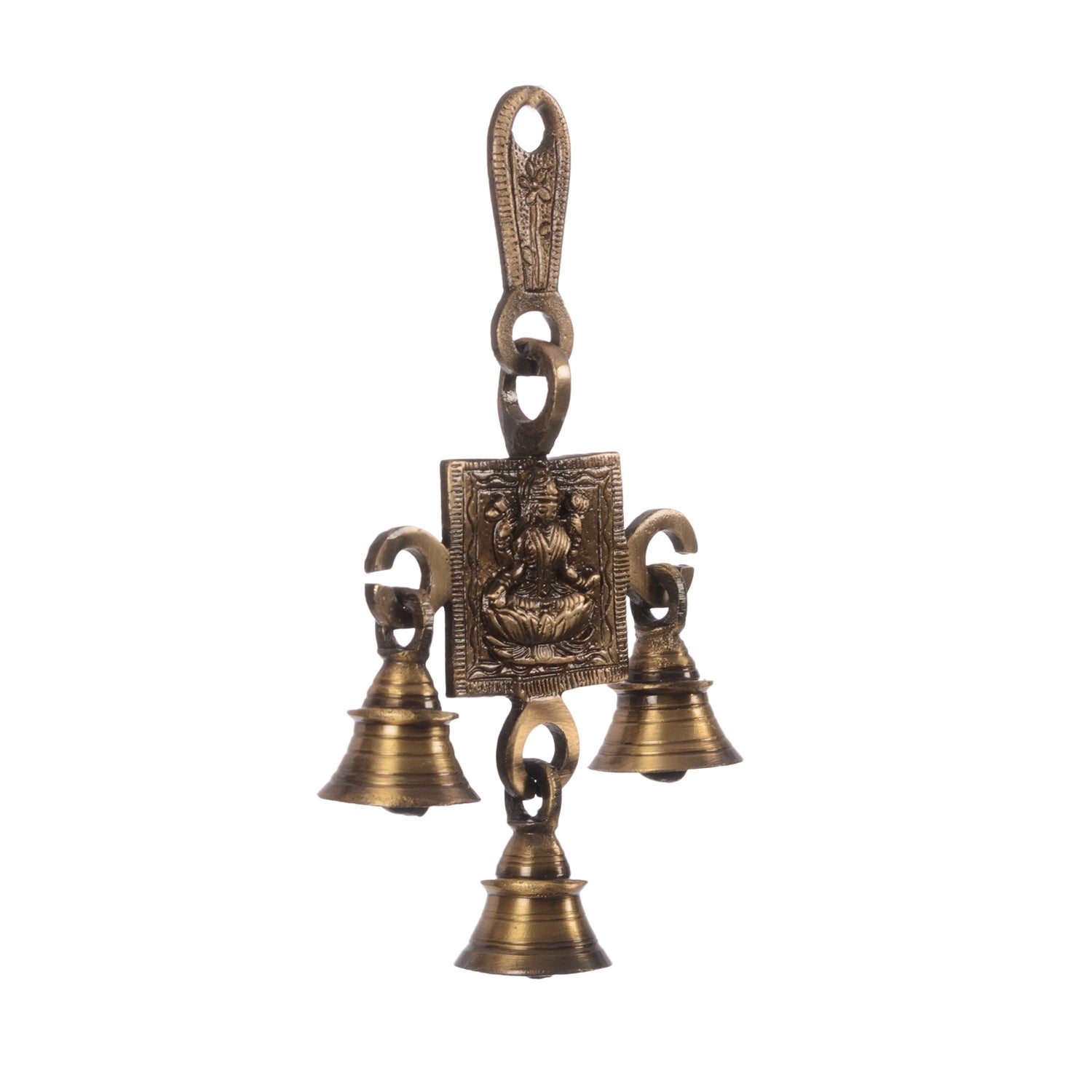 Goddess Laxmi Brass Wall Hanging Bells 2