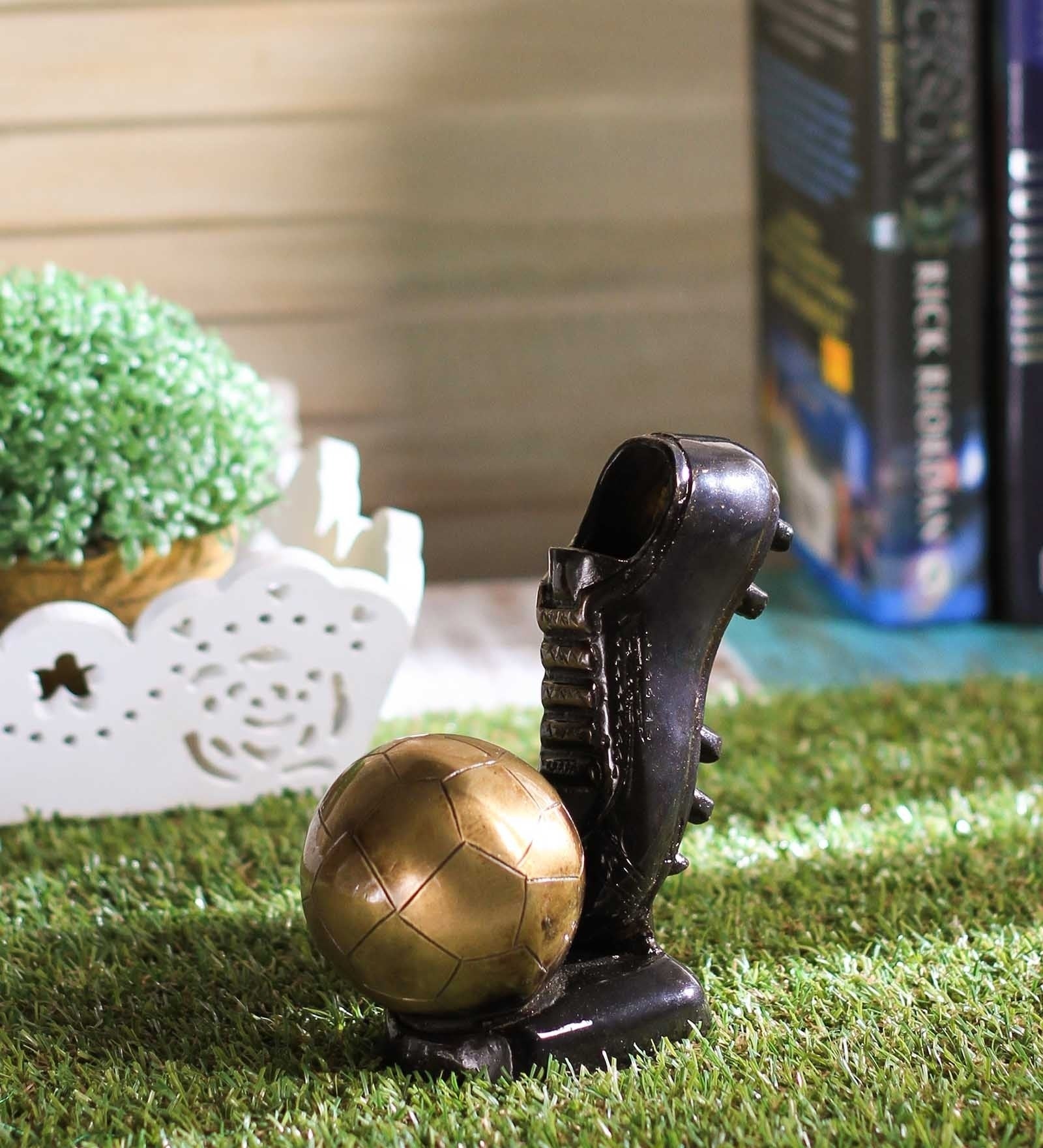 Decorative Soccer Ball and Shoe Brass Tableware 1
