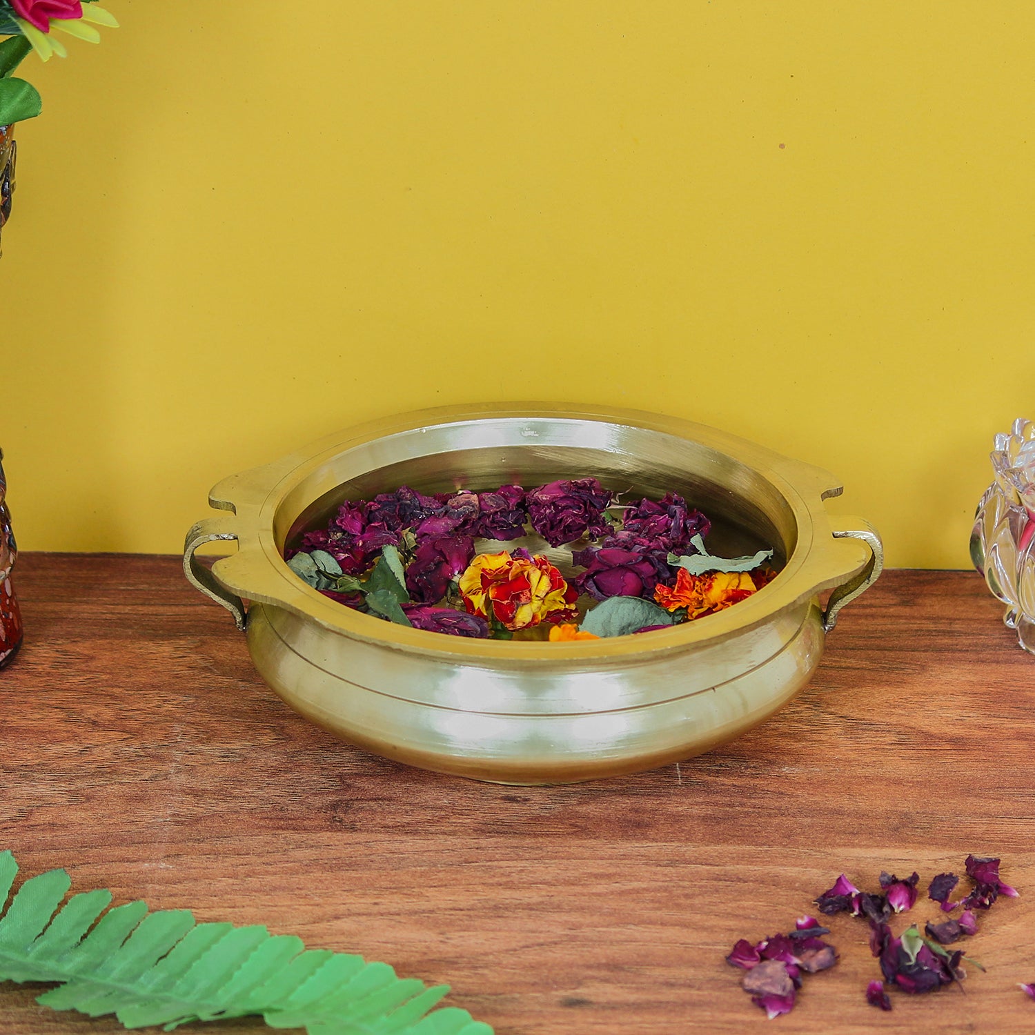 Golden antique Decorative Brass Urli Bowl