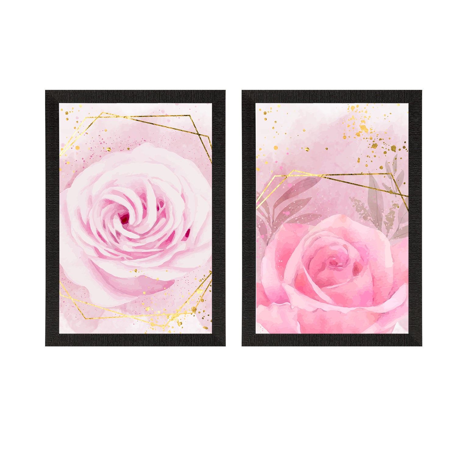 Pink Rose Pastel Set of 2 Satin Matt Texture UV Art Painting 2