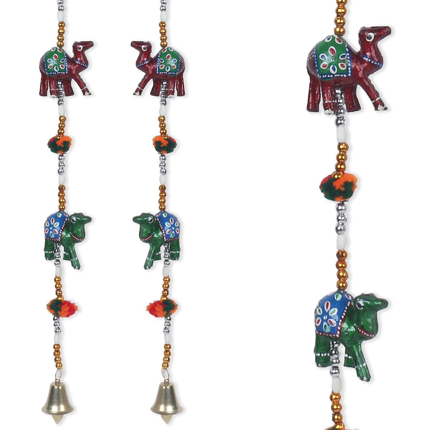 Multicolor Handcrafted Decorative Rajasthani Camel Wall/Door hanging Toran set of 2 1