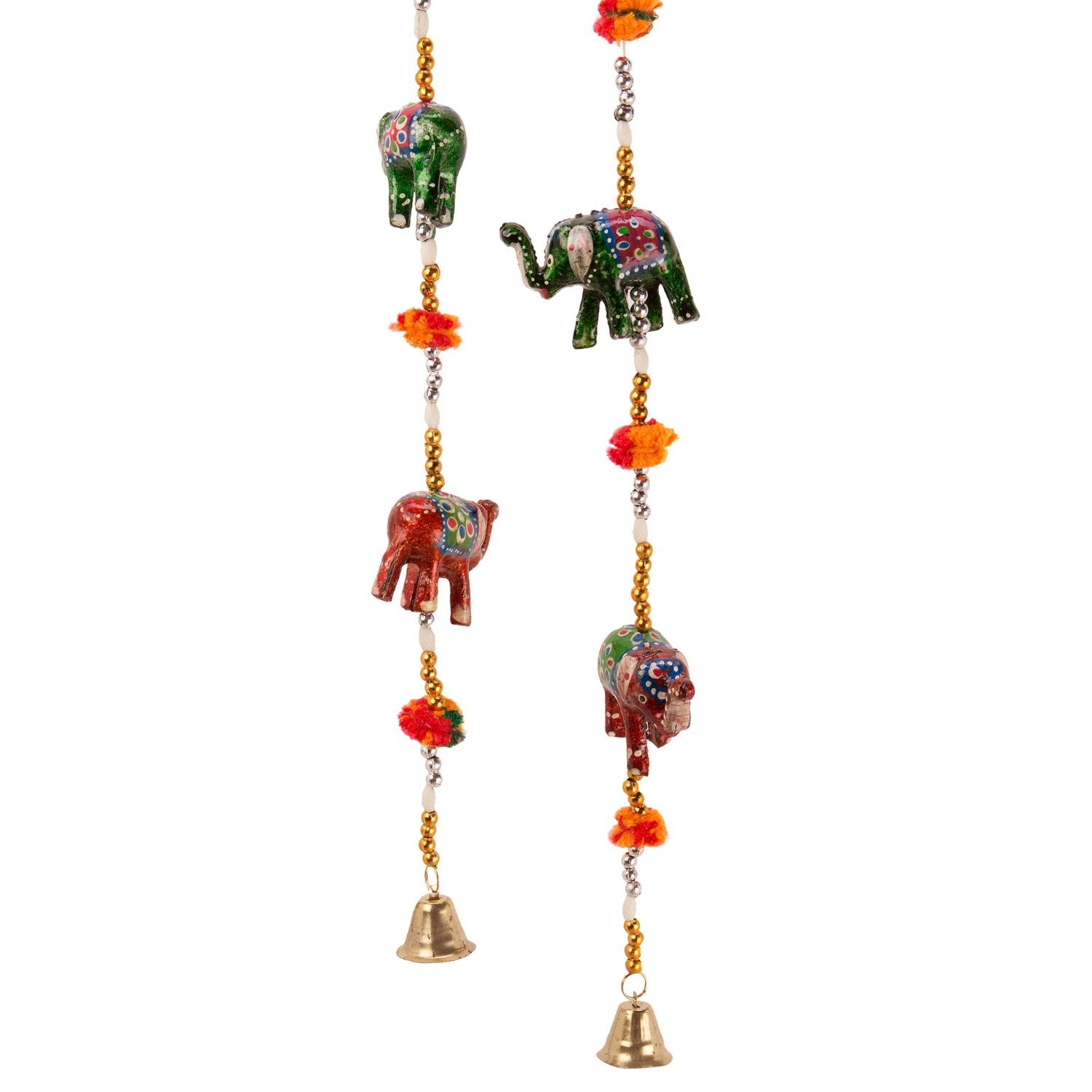 Multicolor Handcrafted Decorative Rajasthani Elephant Wall/Door Hanging Toran Set of 2 2