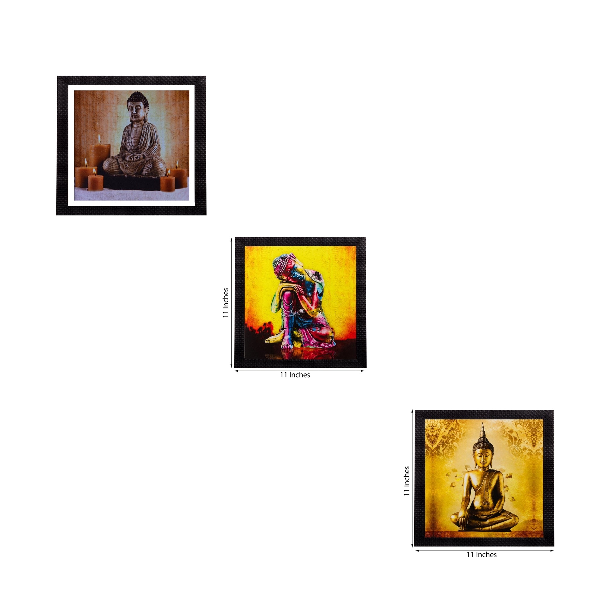Set of 3 Satin Matt Textured Art Painting