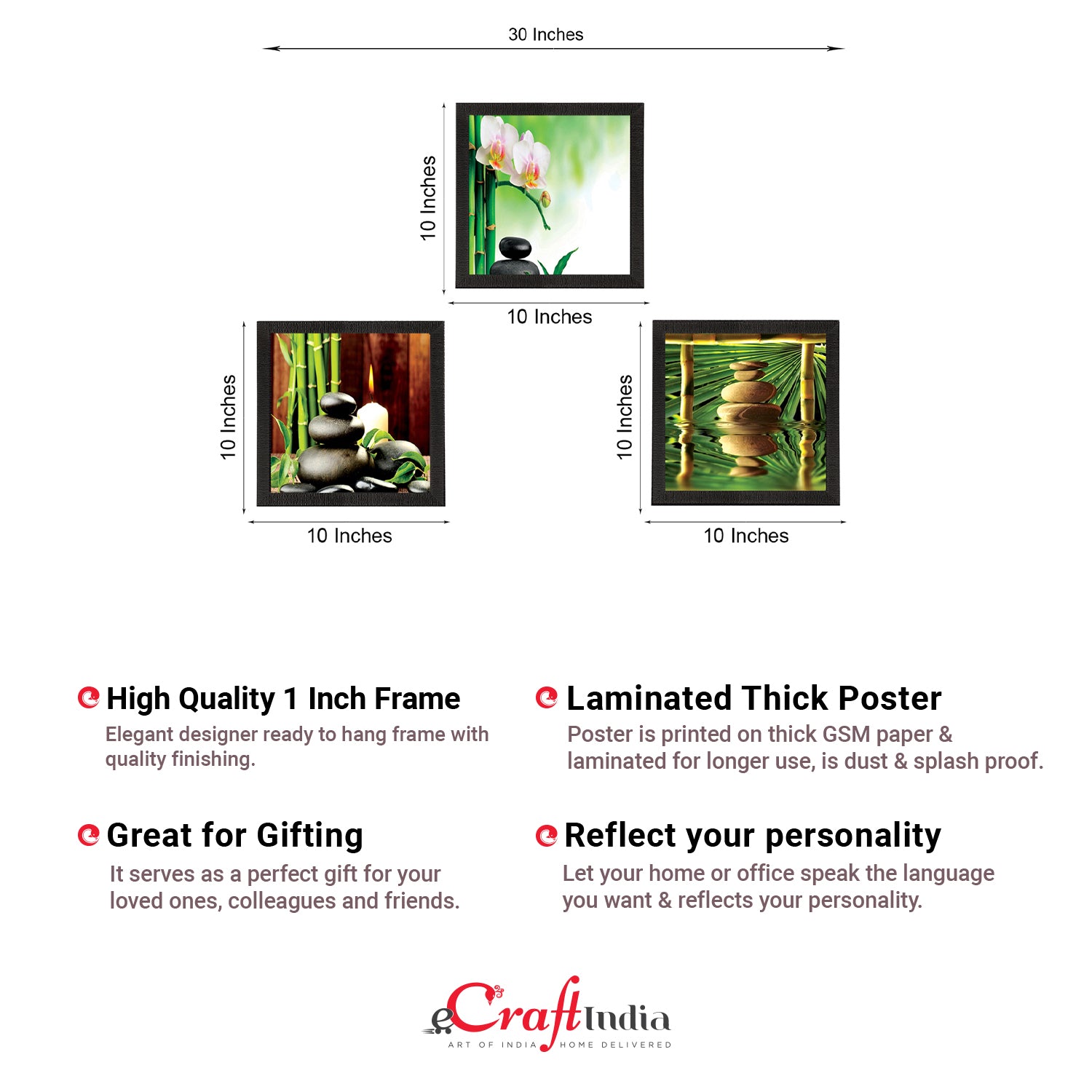 Set Of 3 Natural Beauty Shots Satin Matt Texture UV Art Painting 2
