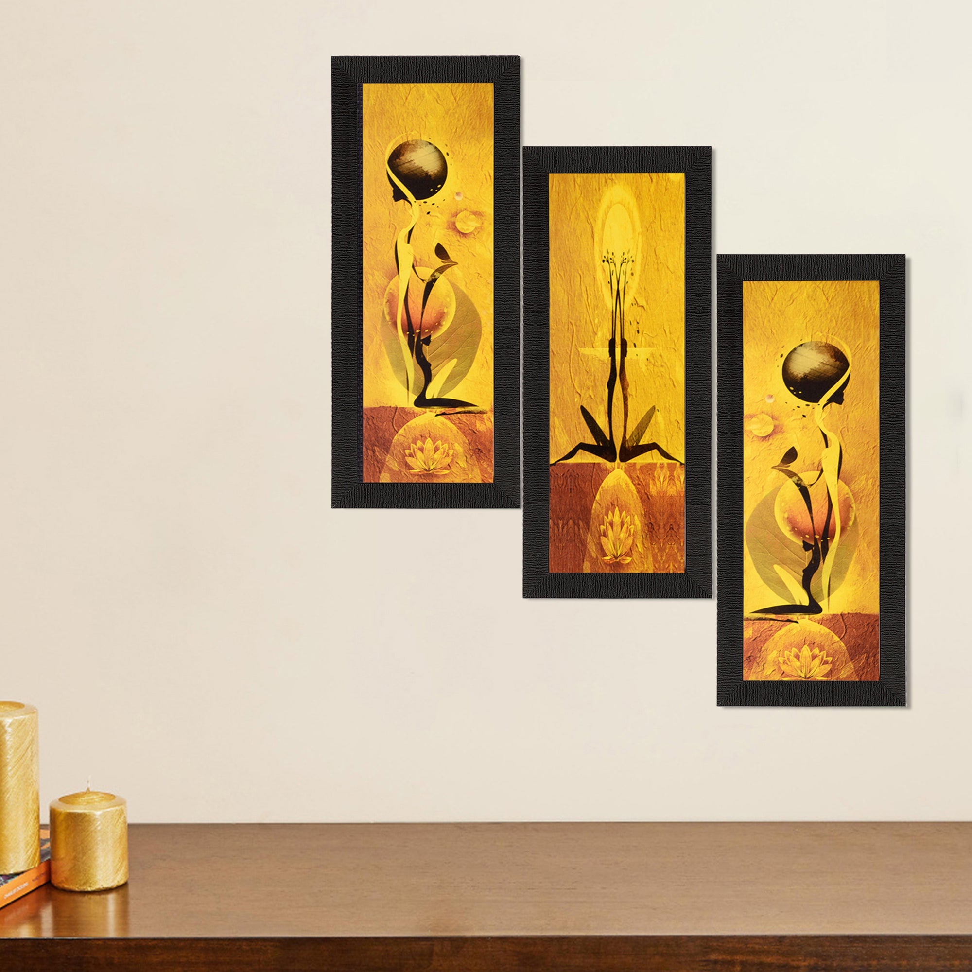 Set of 3 Satin Matt Textured Art Painting 1