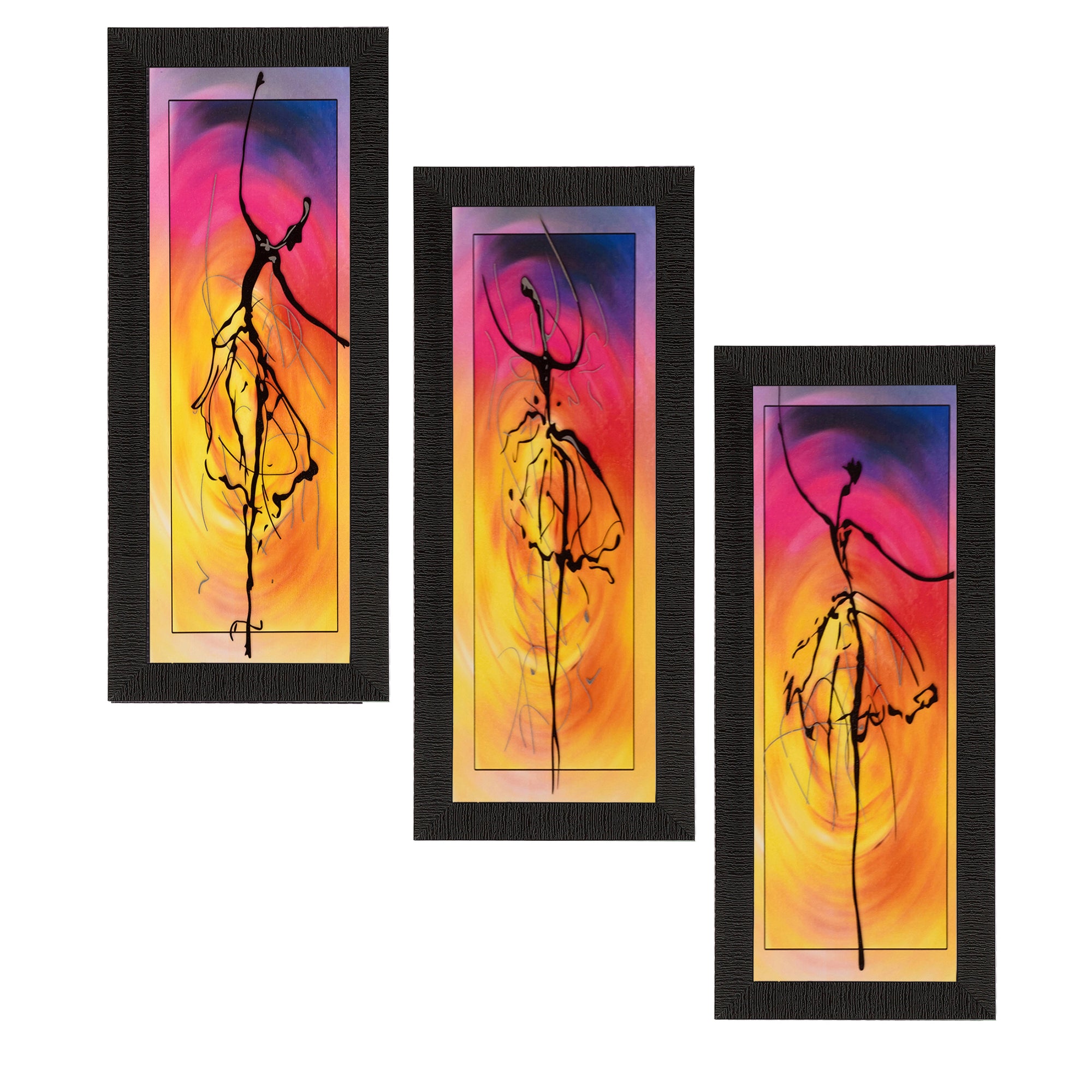 Set of 3 Satin Matt Textured Art Painting