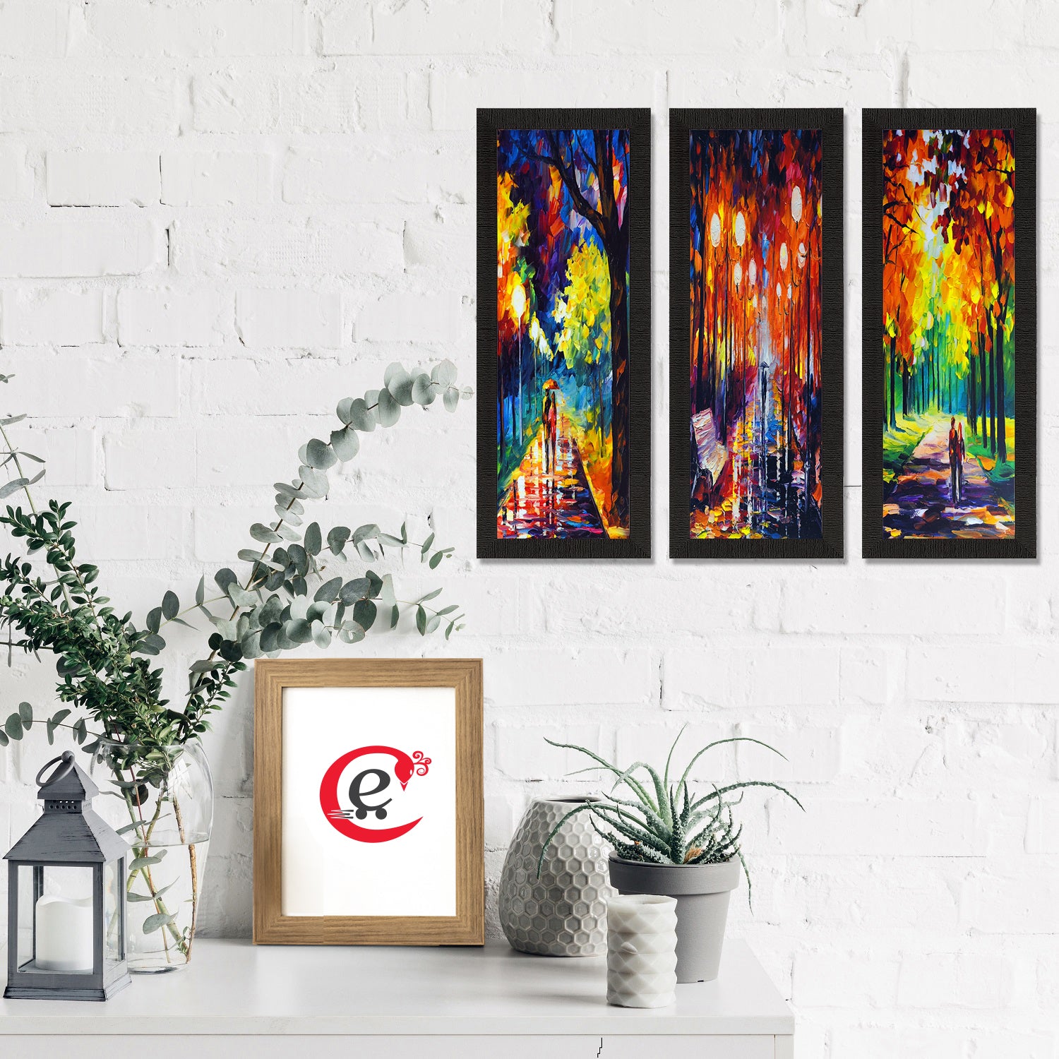 Set Of 3 Beautiful Loving Couple Satin Matt Texture UV Art Painting 1